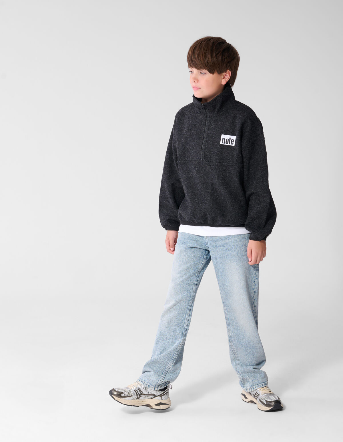 Half Zip Pullover Dunkelgrau SHOEBY BOYS