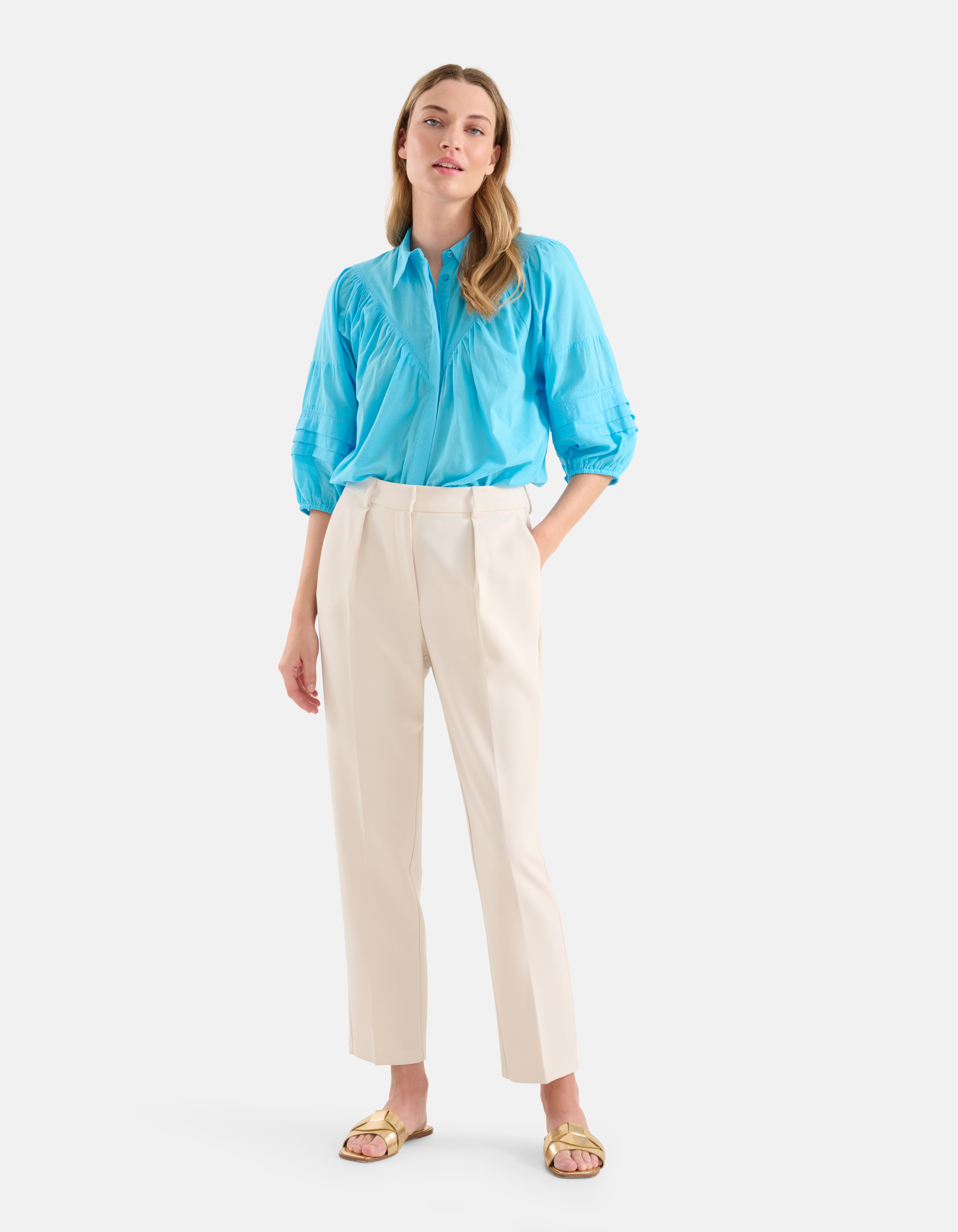 Voile Bluse Hellblau SHOEBY WOMEN