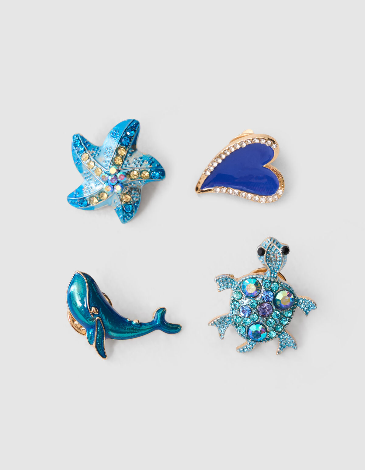 Broschen-Set Blau SHOEBY ACCESSOIRES