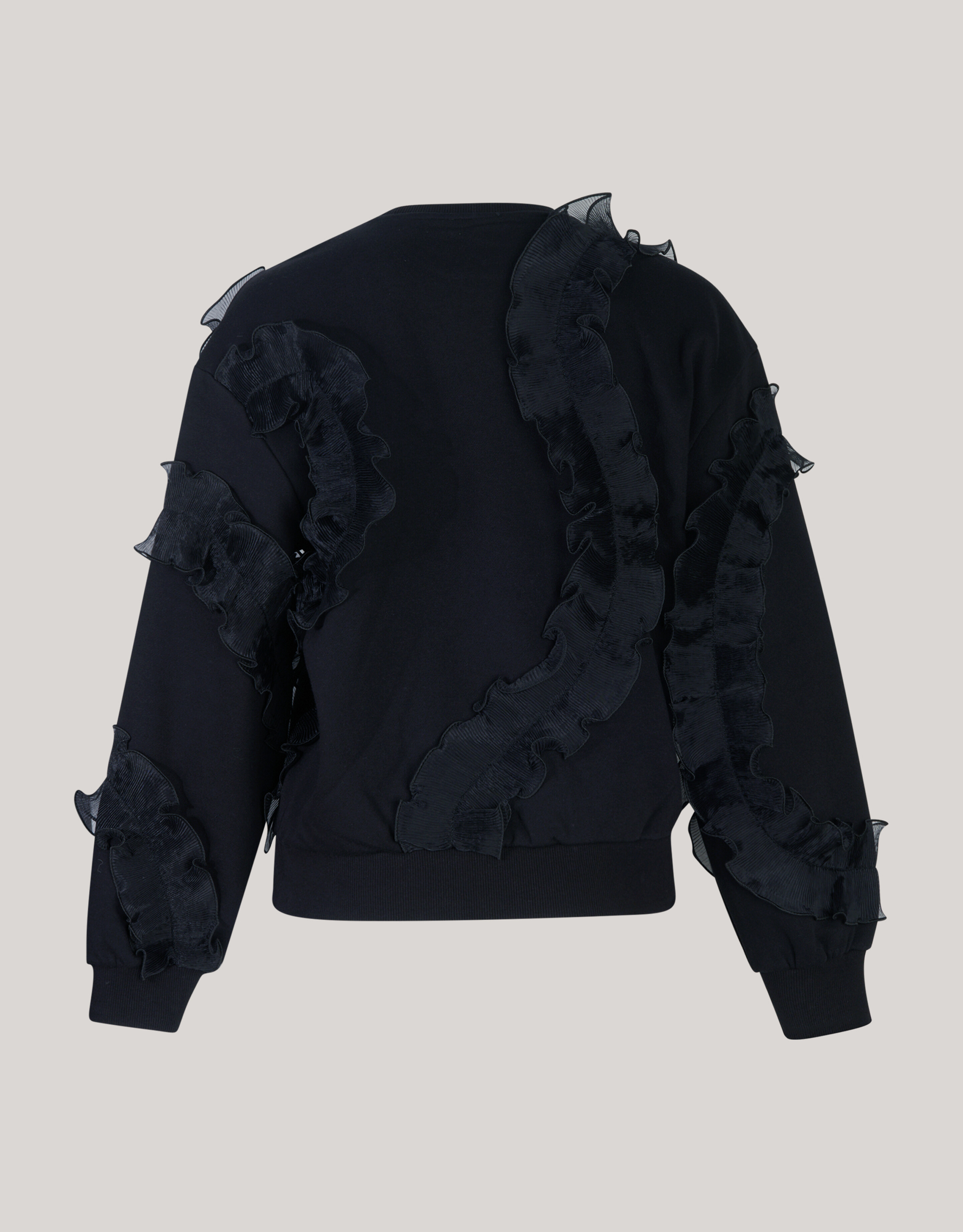 Pullover mit Rüschen Schwarz SHOEBY WOMEN