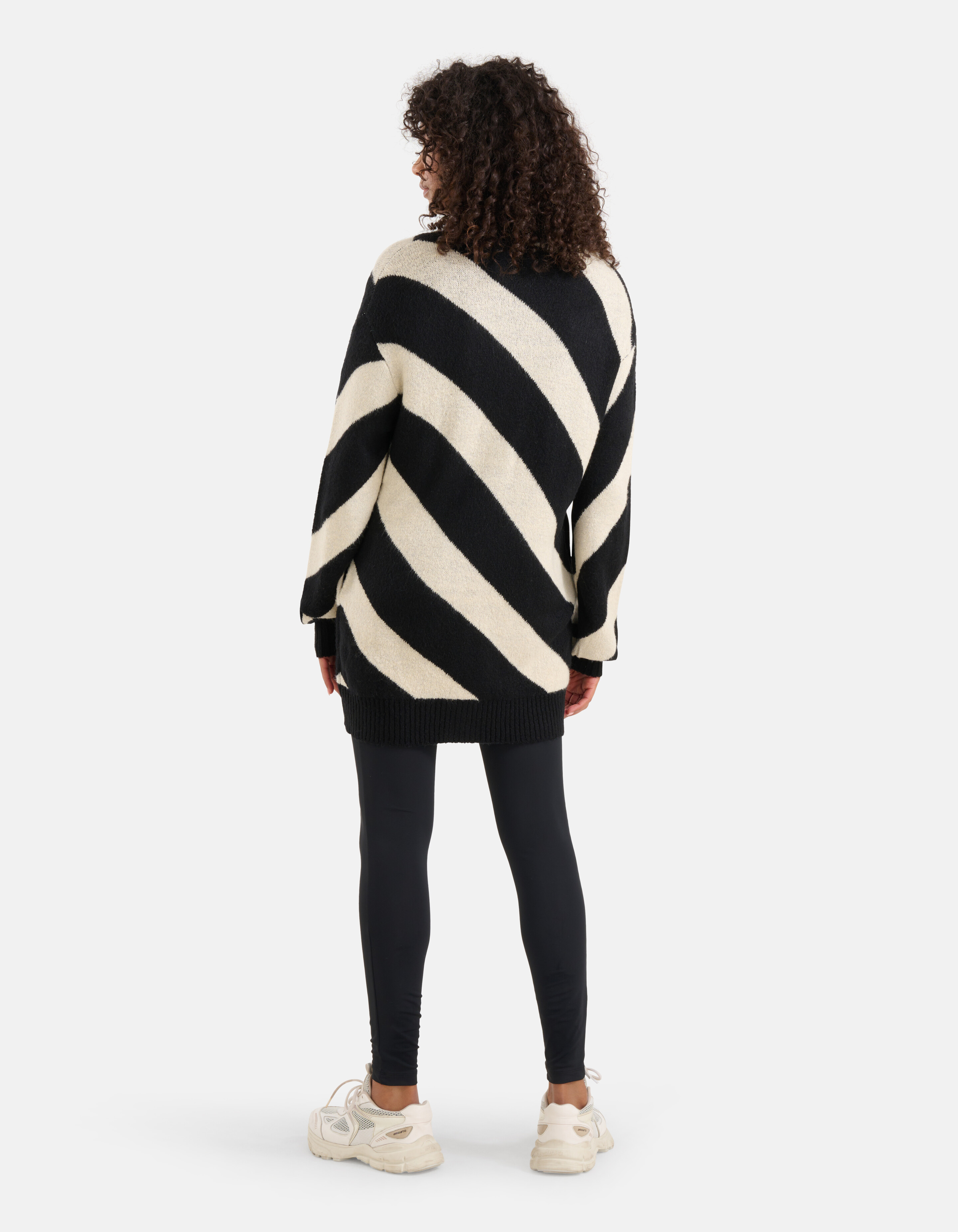 Gestreifte Strickjacke Schwarz SHOEBY WOMEN