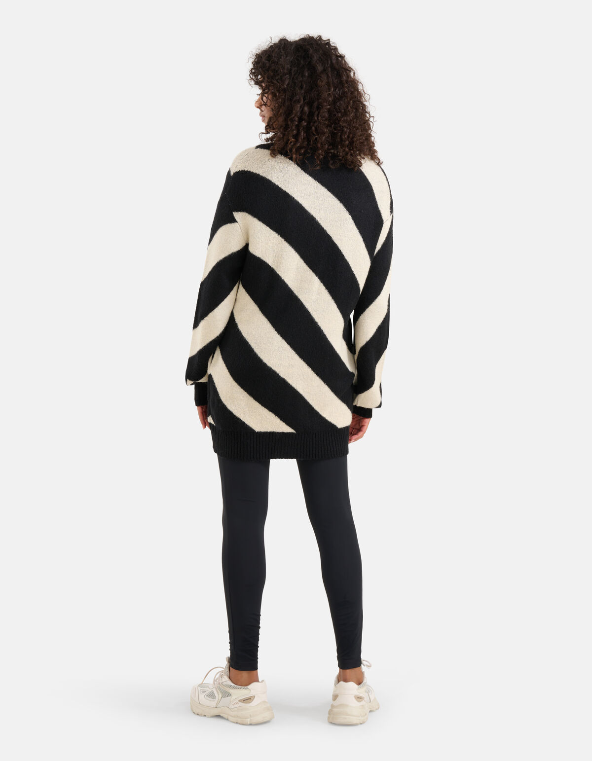 Gestreifte Strickjacke Schwarz SHOEBY WOMEN