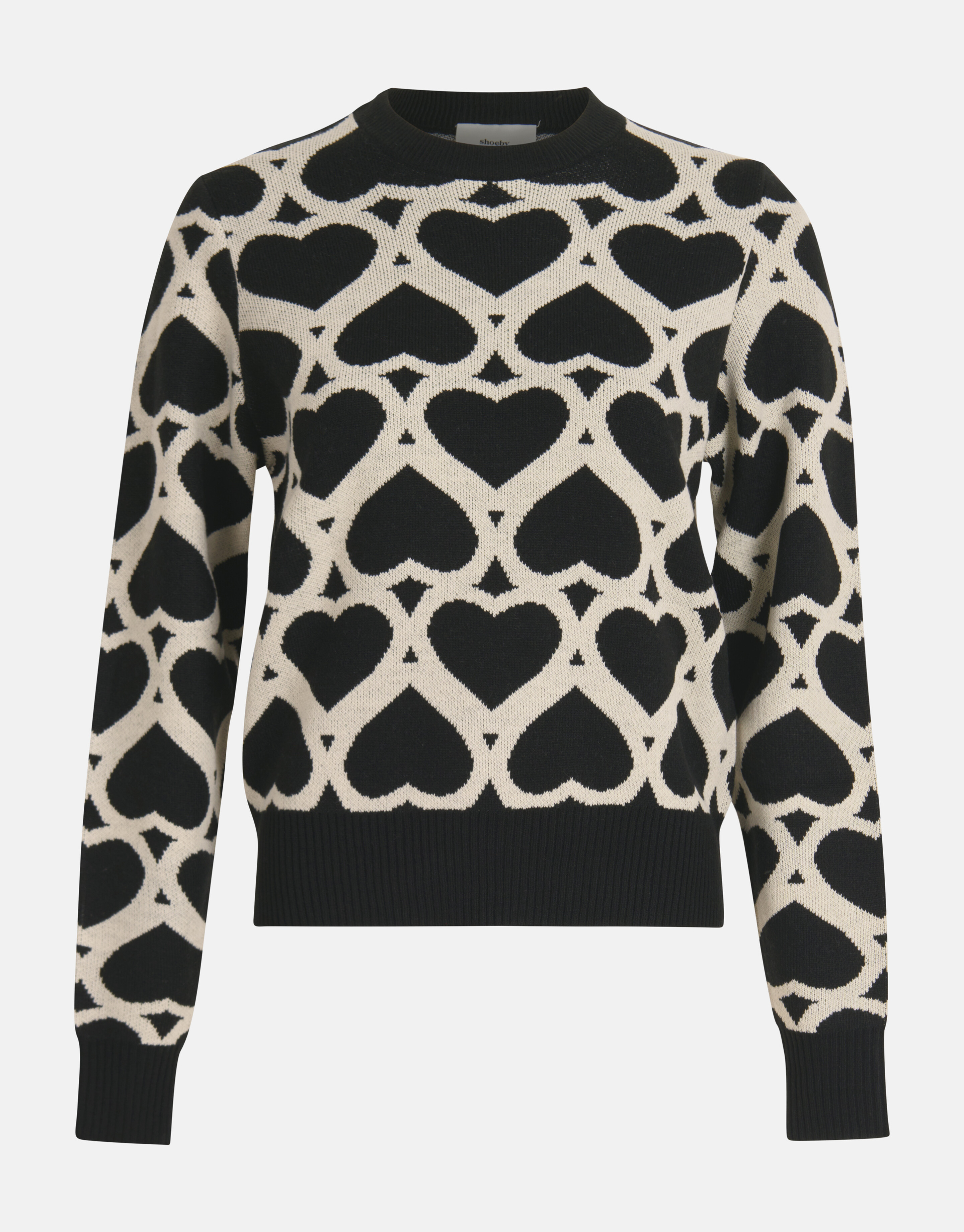 Bedruckter Jacquard-Pullover Schwarz SHOEBY WOMEN