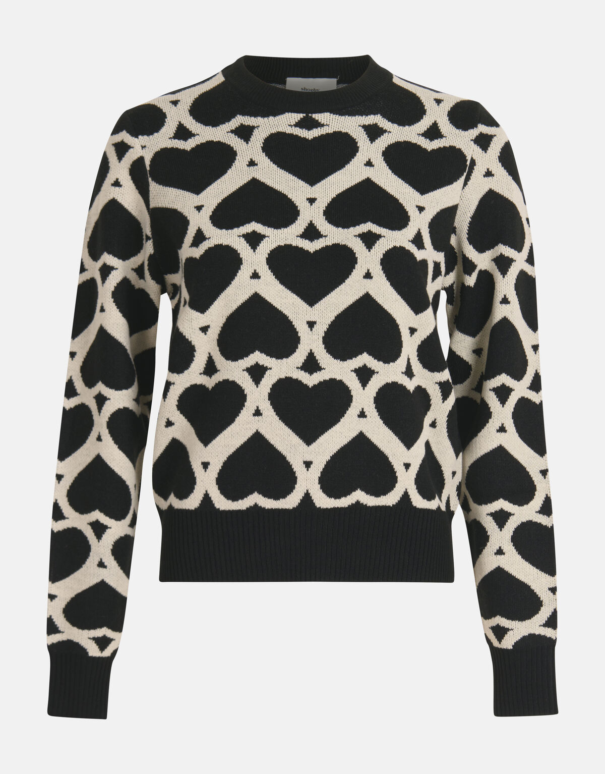 Bedruckter Jacquard-Pullover Schwarz SHOEBY WOMEN