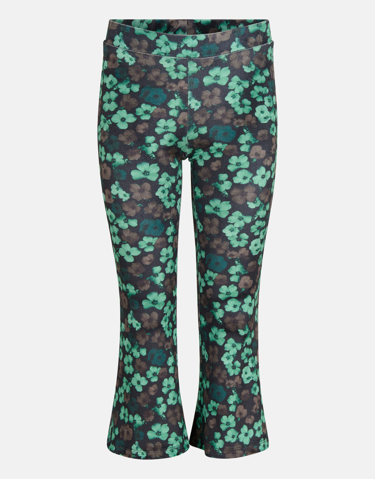 Schlaghose mit Blumenmuster aus Samt Grün SHOEBY GIRLS