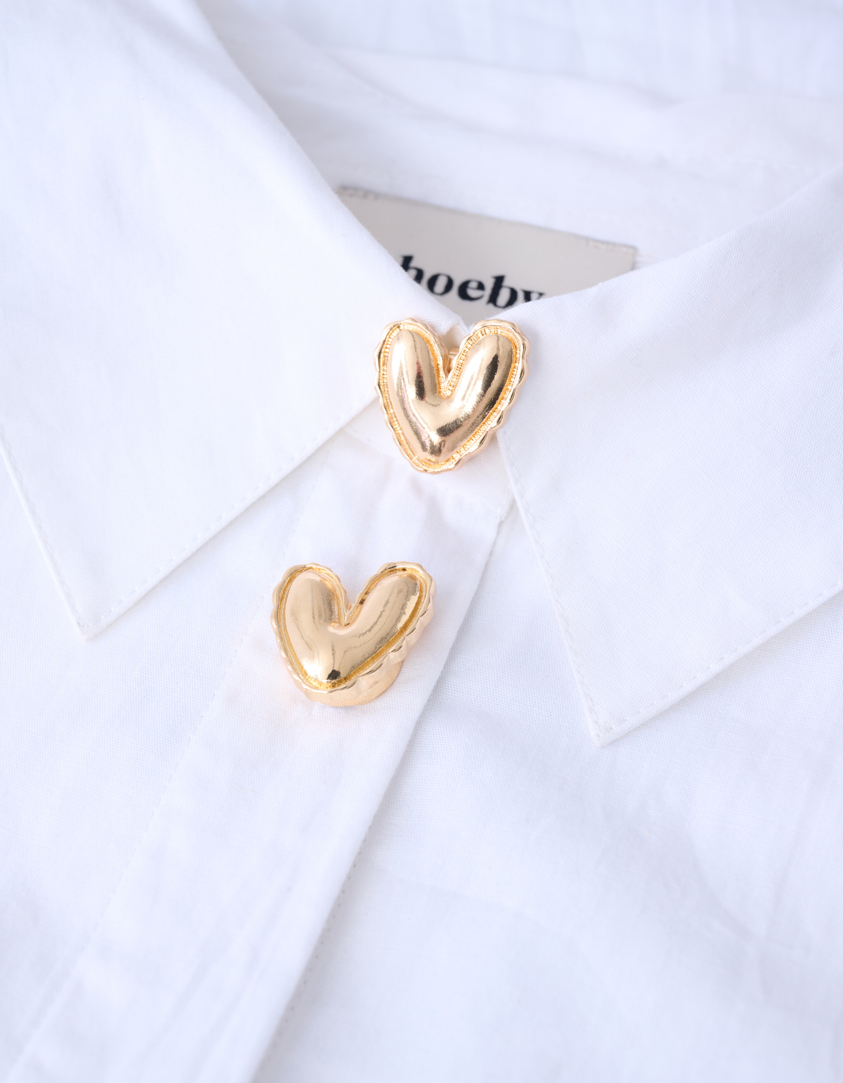 Herz Knöpfe Clips Gold SHOEBY ACCESSOIRES