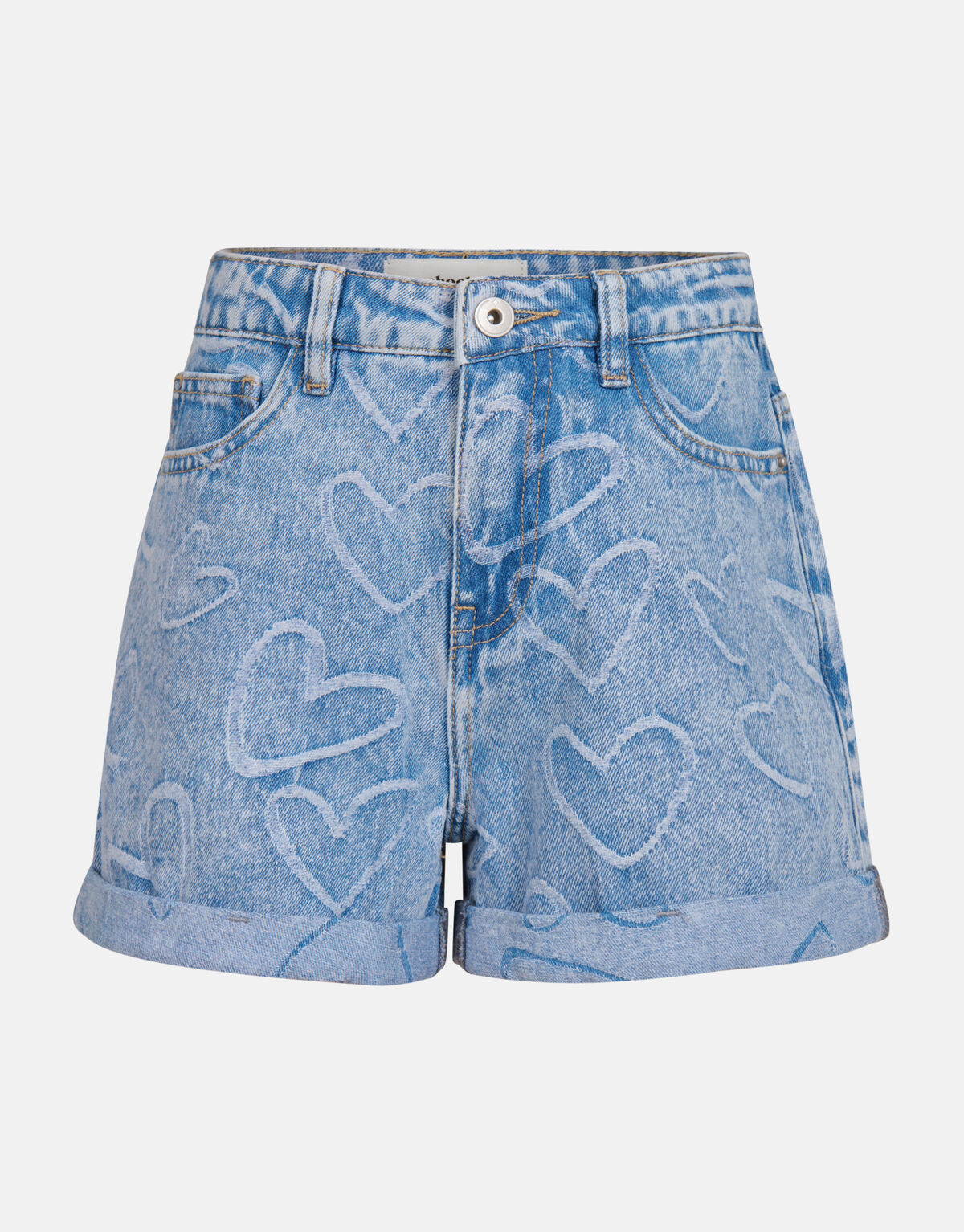 Heart Denim Short Mediumstone SHOEBY GIRLS
