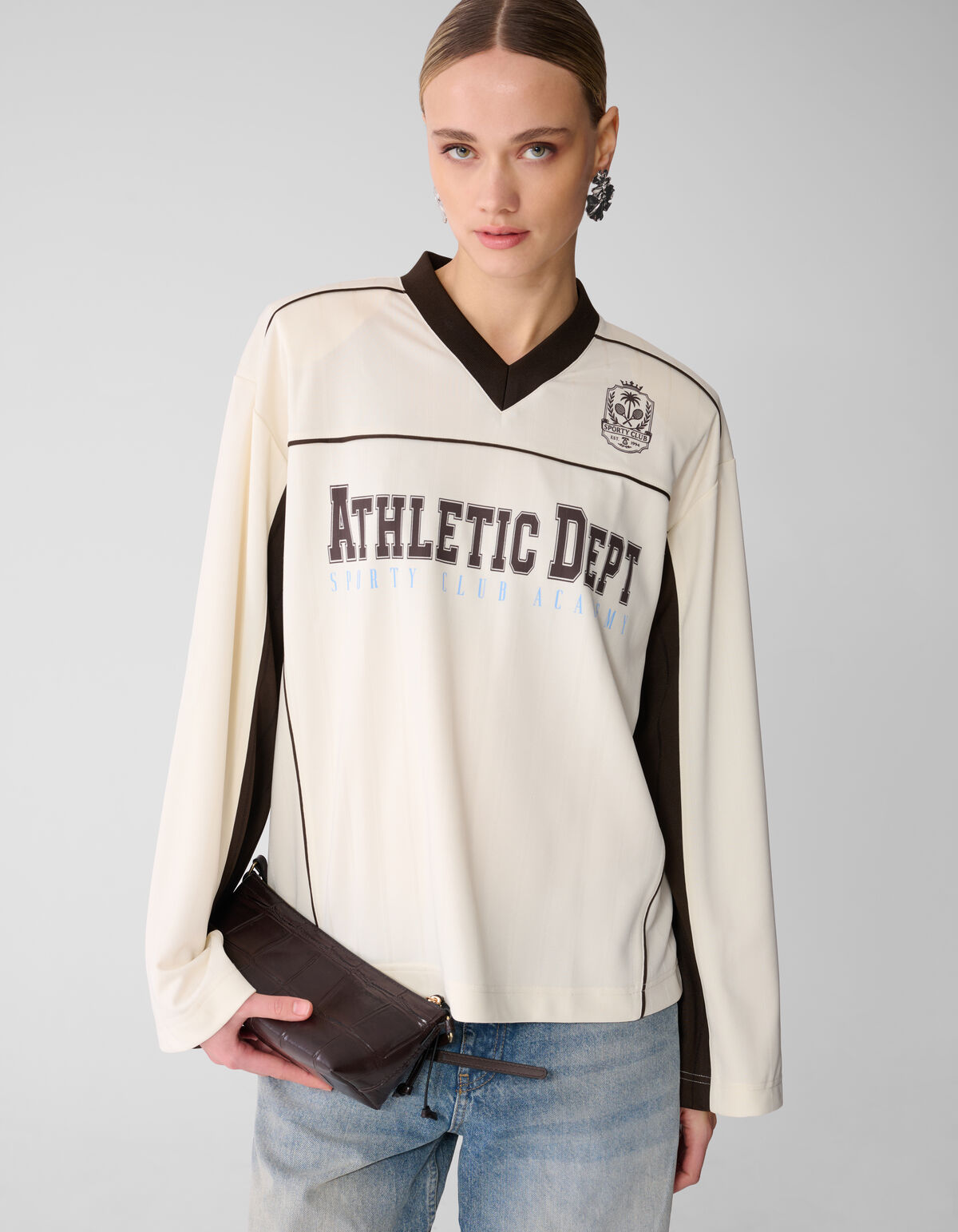 Sportliches Langarmshirt Gebrochen Wei&szlig; SHOEBY WOMEN