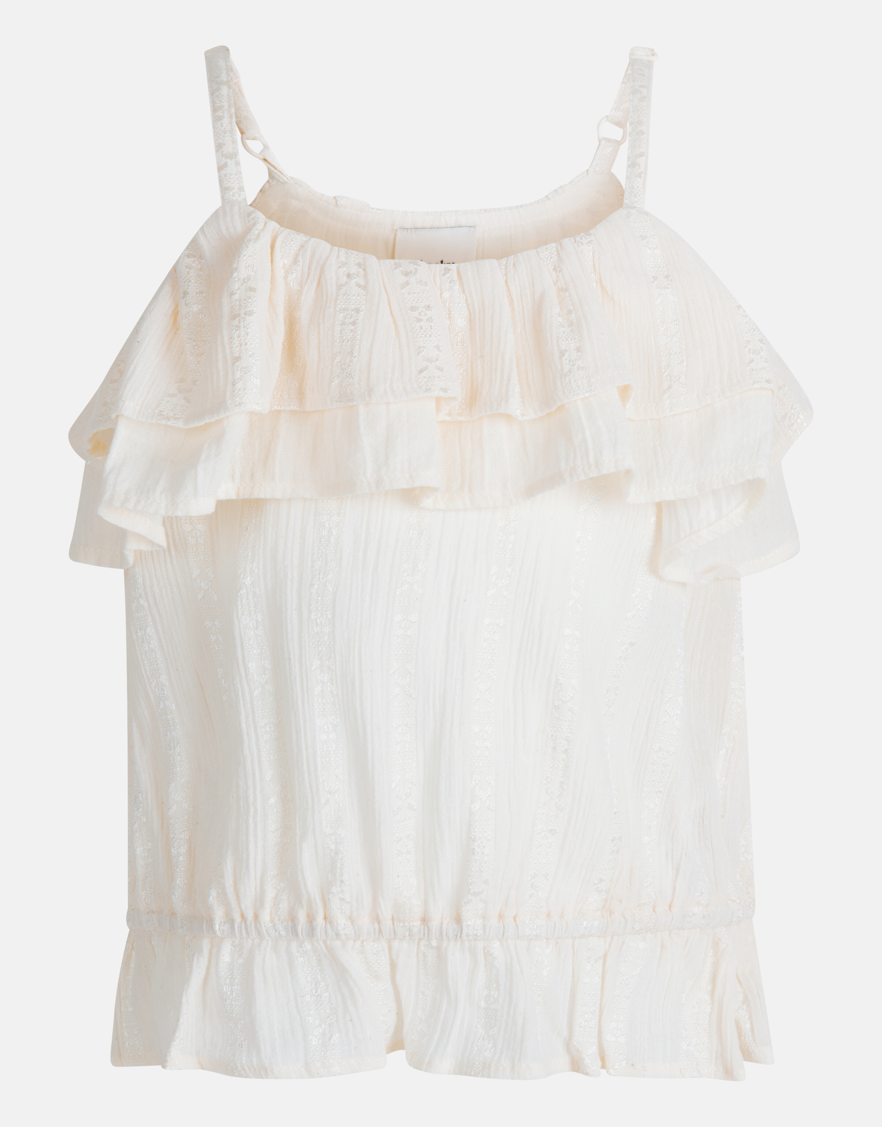 Rüschen-Crop-Top Beige SHOEBY GIRLS