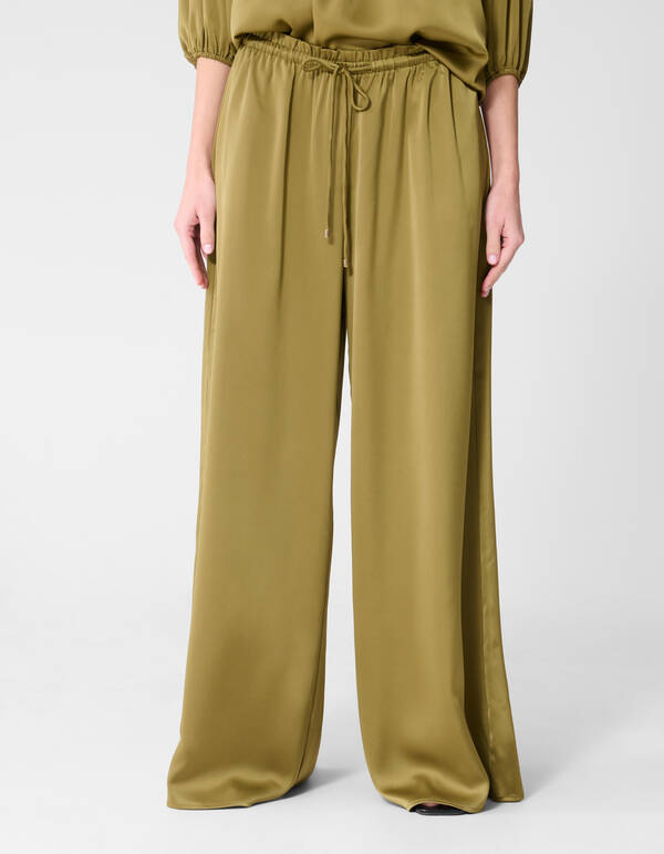 Satin Locker Sitzende Hose Gr&uuml;n Von Fred SHOEBY WOMEN