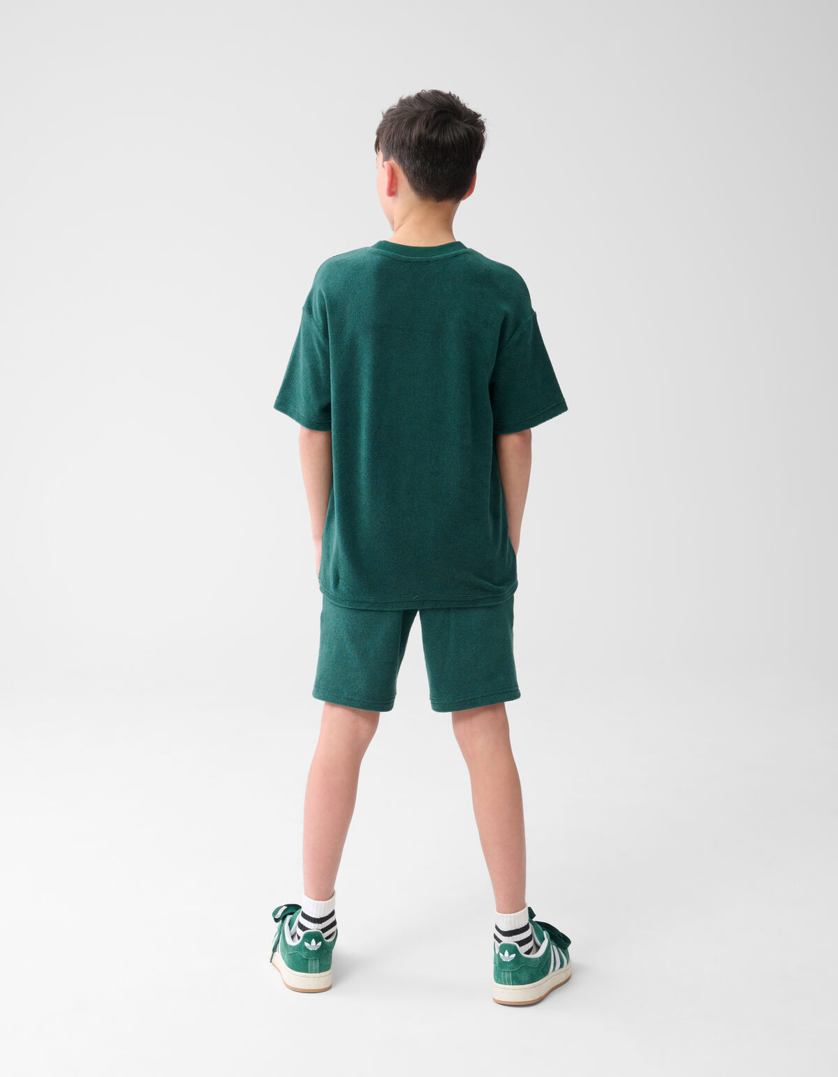 Towling T-shirt Dunkelgr&uuml;n SHOEBY BOYS