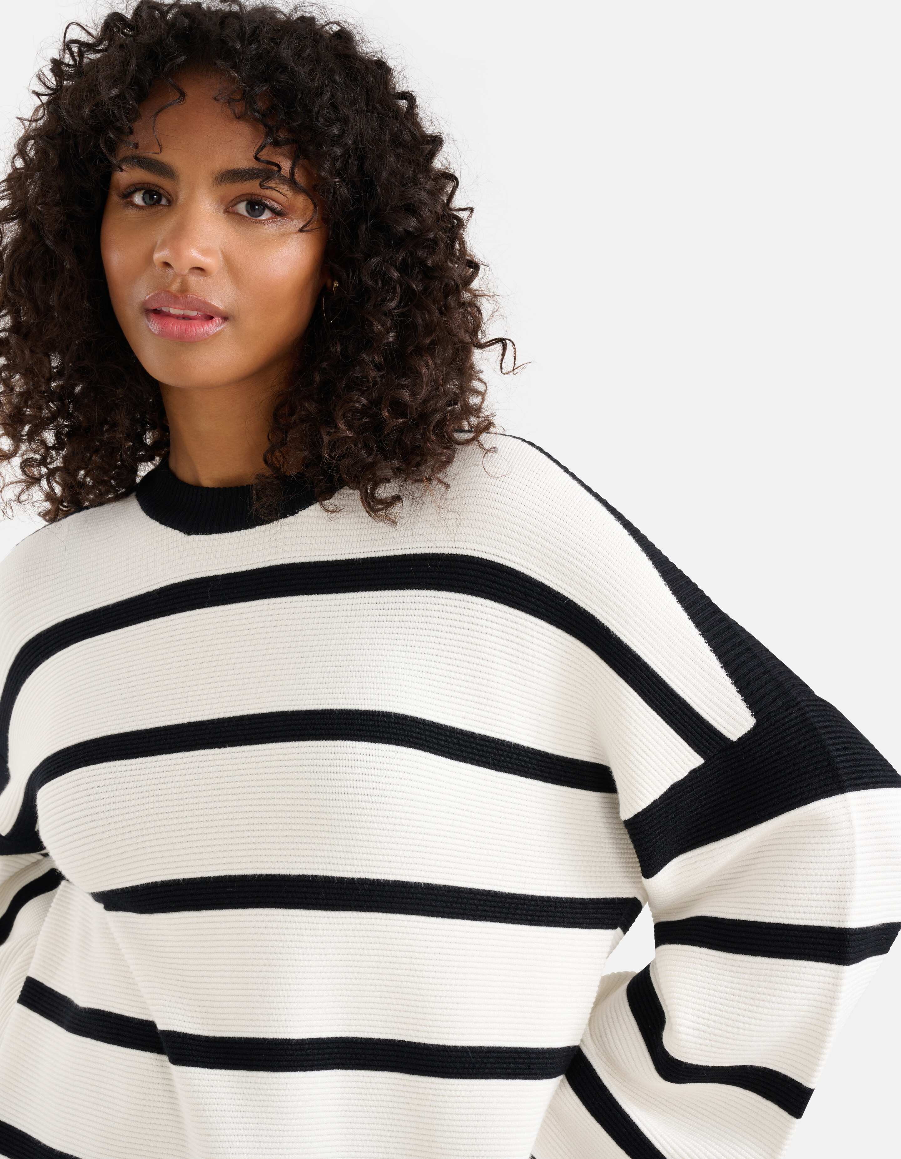 Gestreifter Pullover Weiß SHOEBY WOMEN