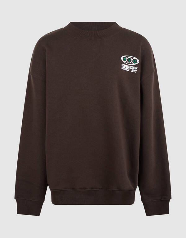 College Artwork Sweater Dunkelbraun SHOEBY BOYS