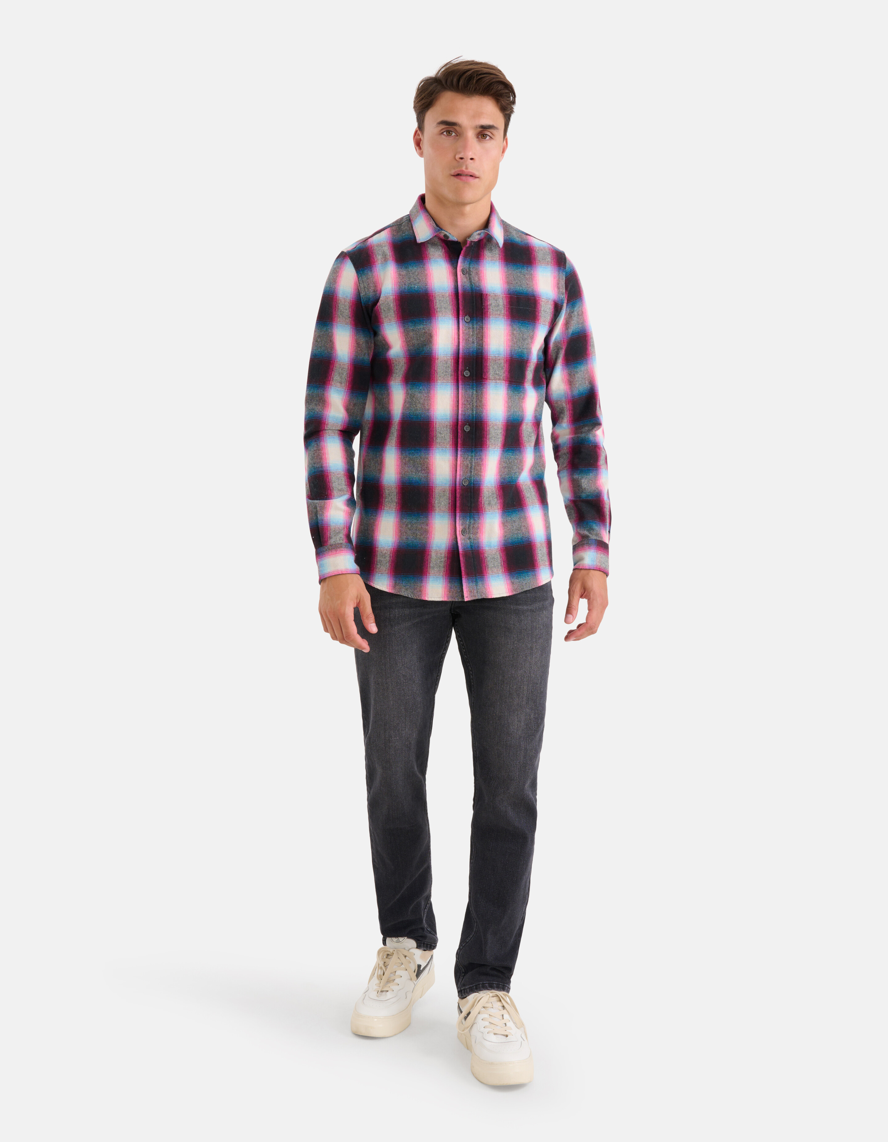 Washed Straight Jeans Zwart L32 SHOEBY MEN