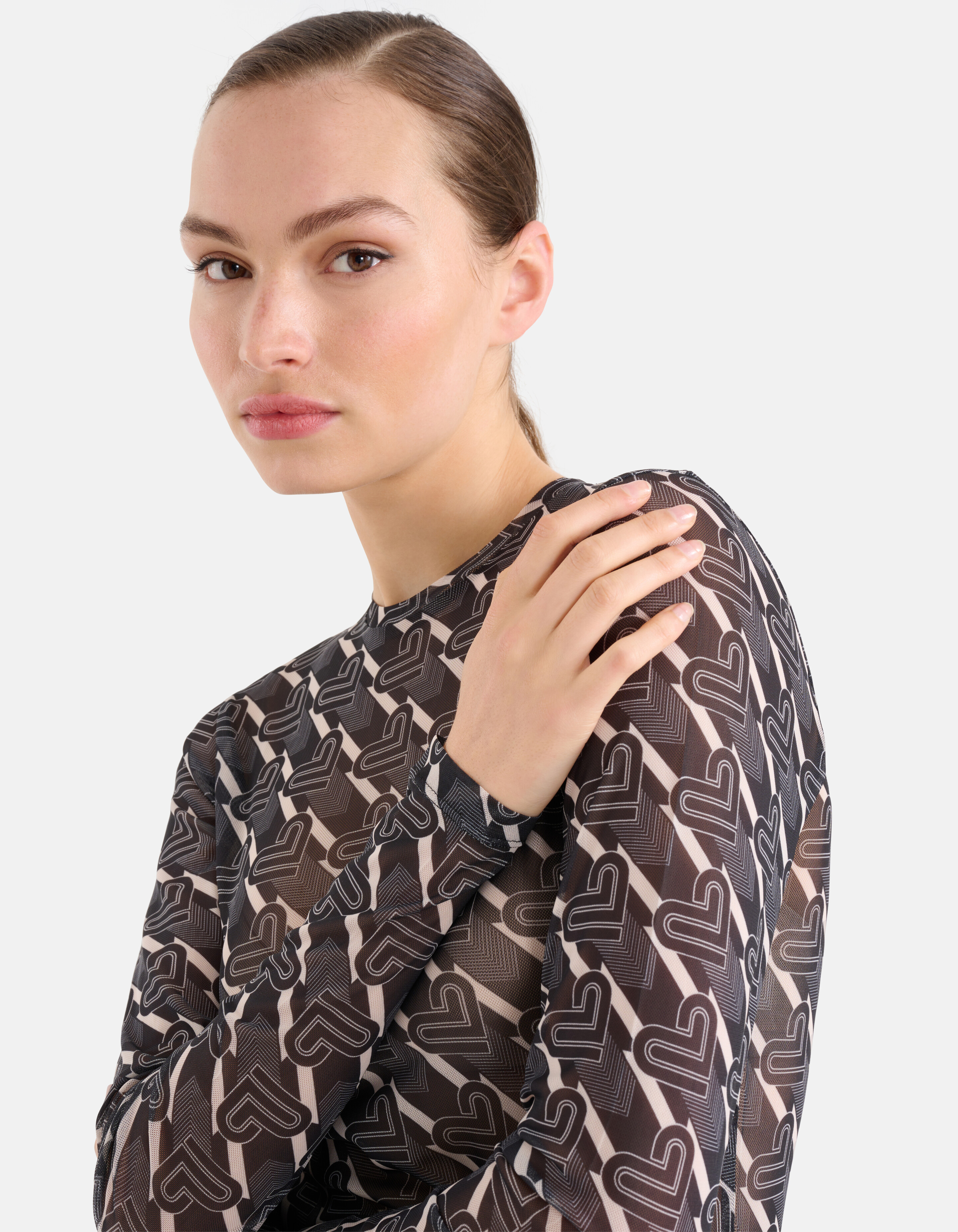Mesh Top Schwarz/Weiß SHOEBY WOMEN