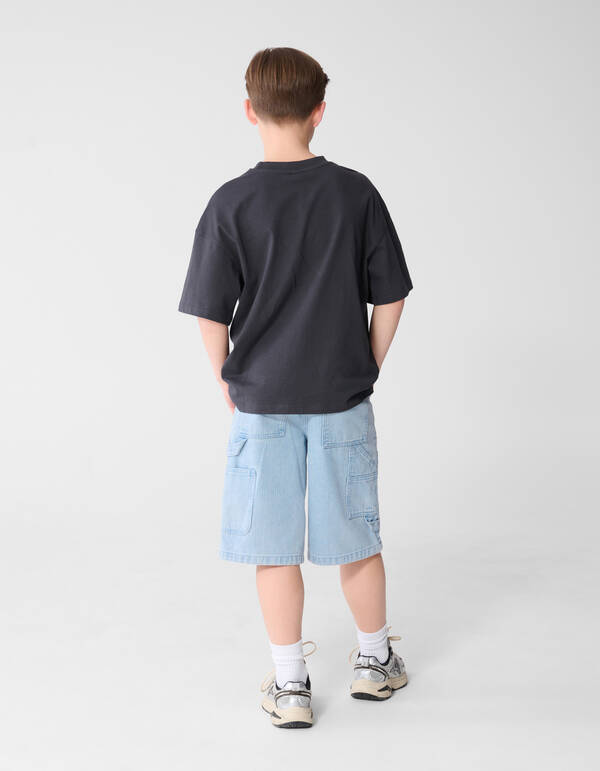 Spaghetti Artwork T-Shirt Dunkelgrau SHOEBY BOYS