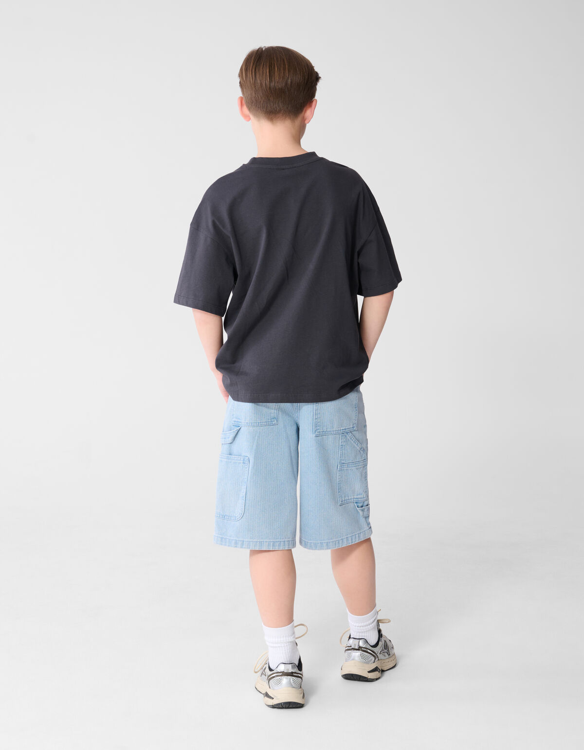 Spaghetti Artwork T-Shirt Dunkelgrau SHOEBY BOYS