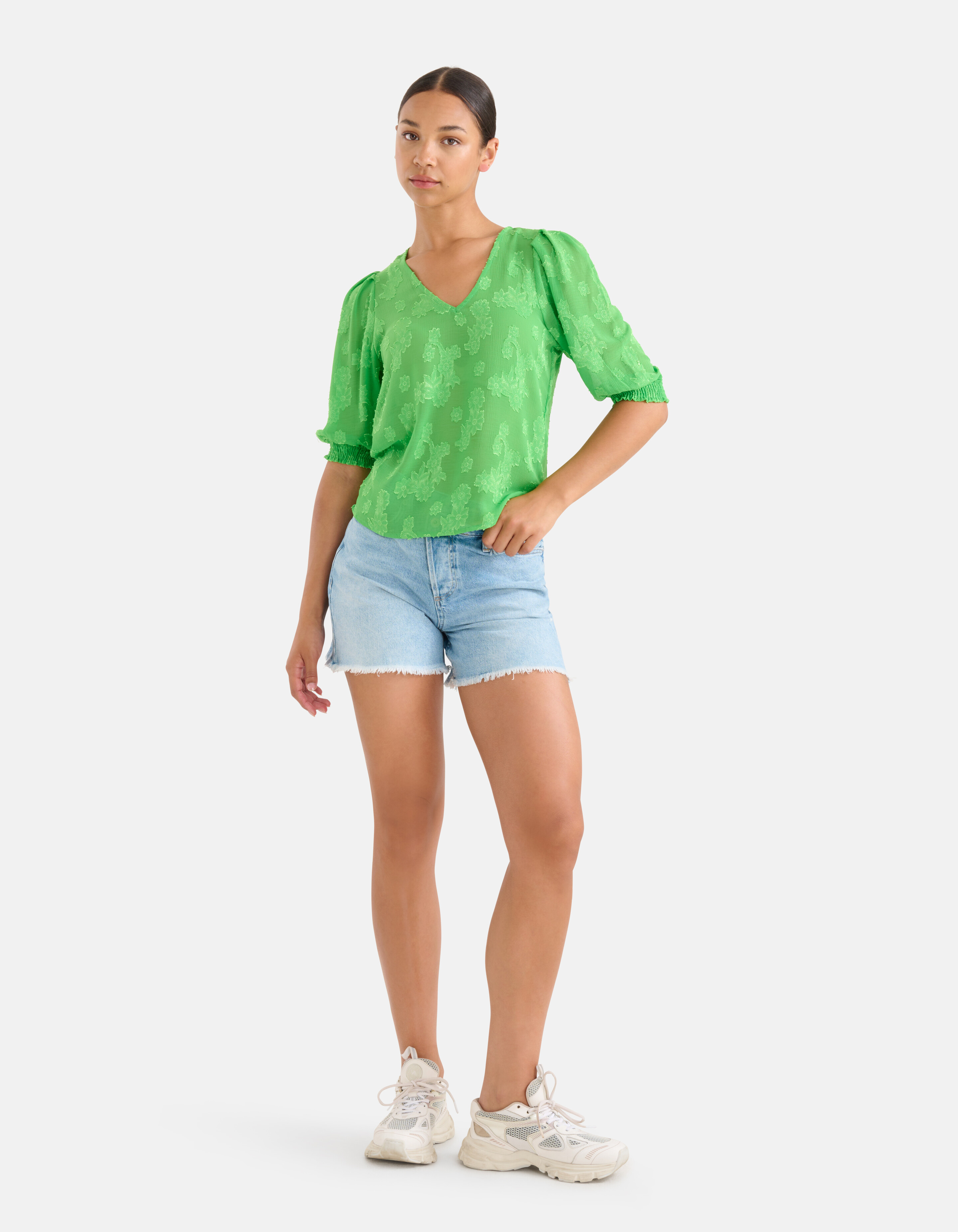 Chiffon Top Groen SHOEBY WOMEN