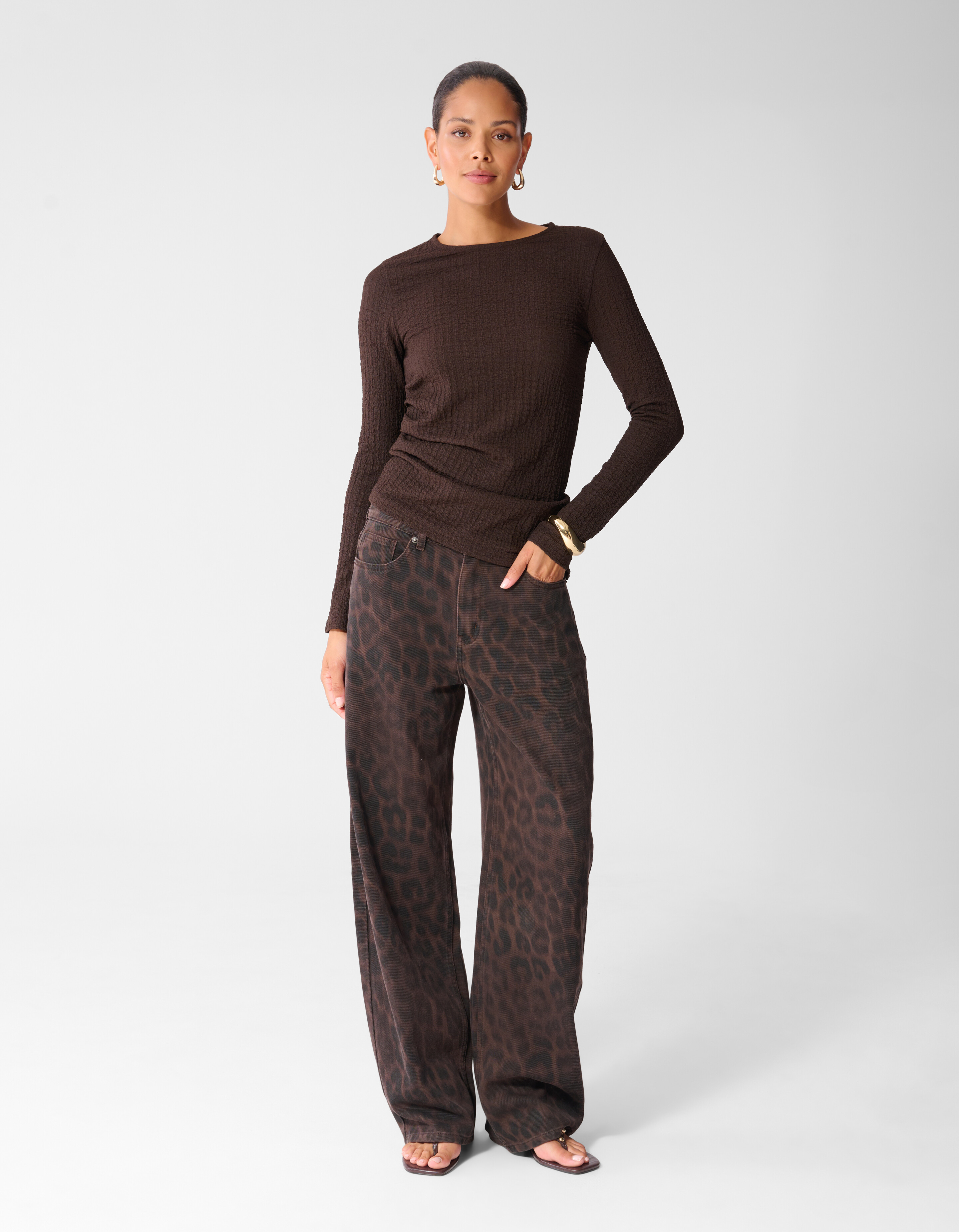 Asymmetrisches Oberteil Dunkelbraun SHOEBY WOMEN