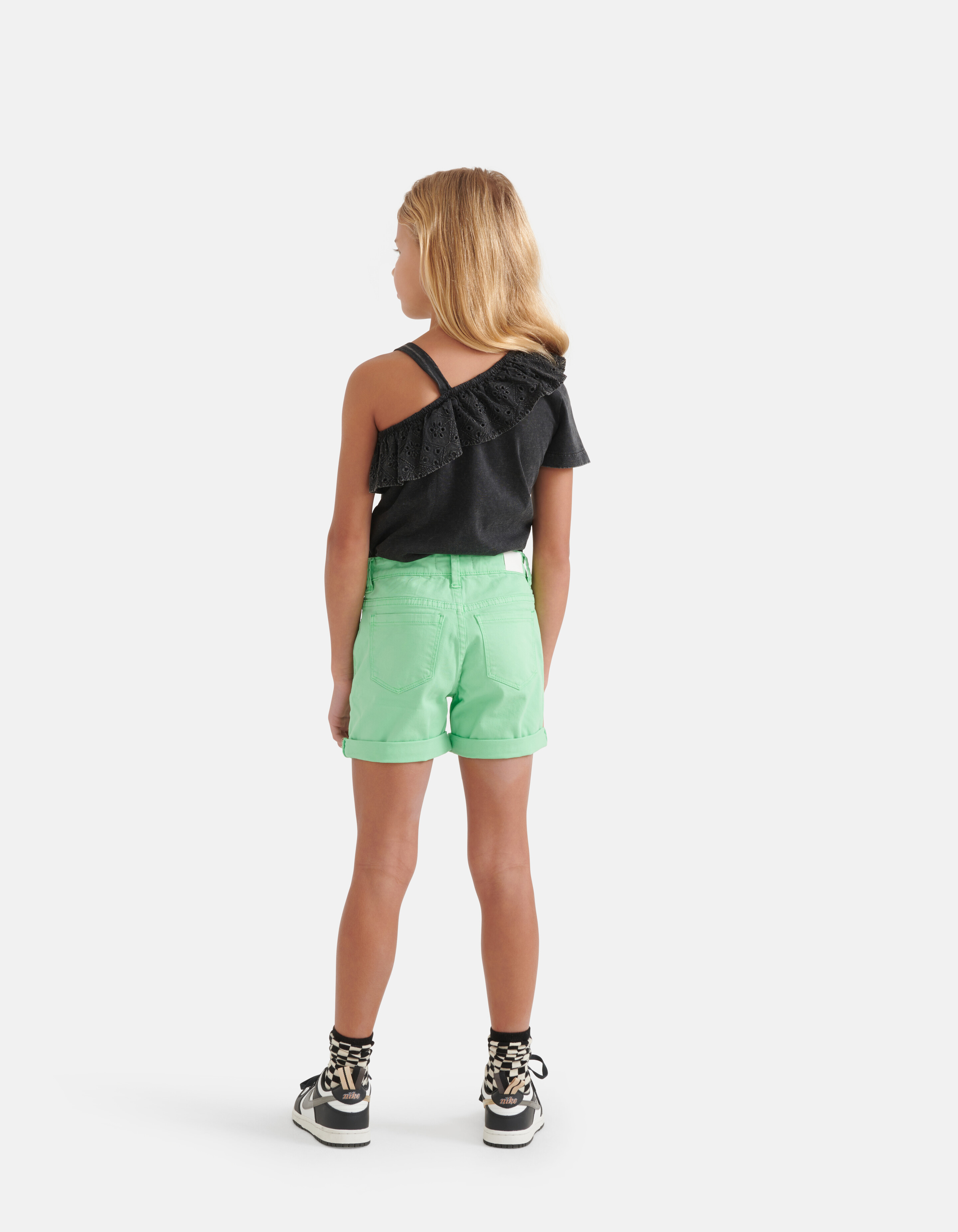 One-Shoulder-T-Shirt Dunkelgrau SHOEBY GIRLS