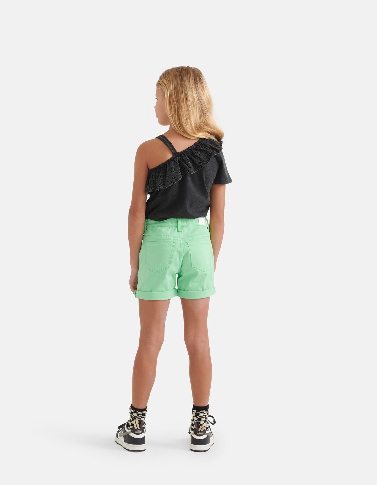 One-Shoulder-T-Shirt Dunkelgrau SHOEBY GIRLS