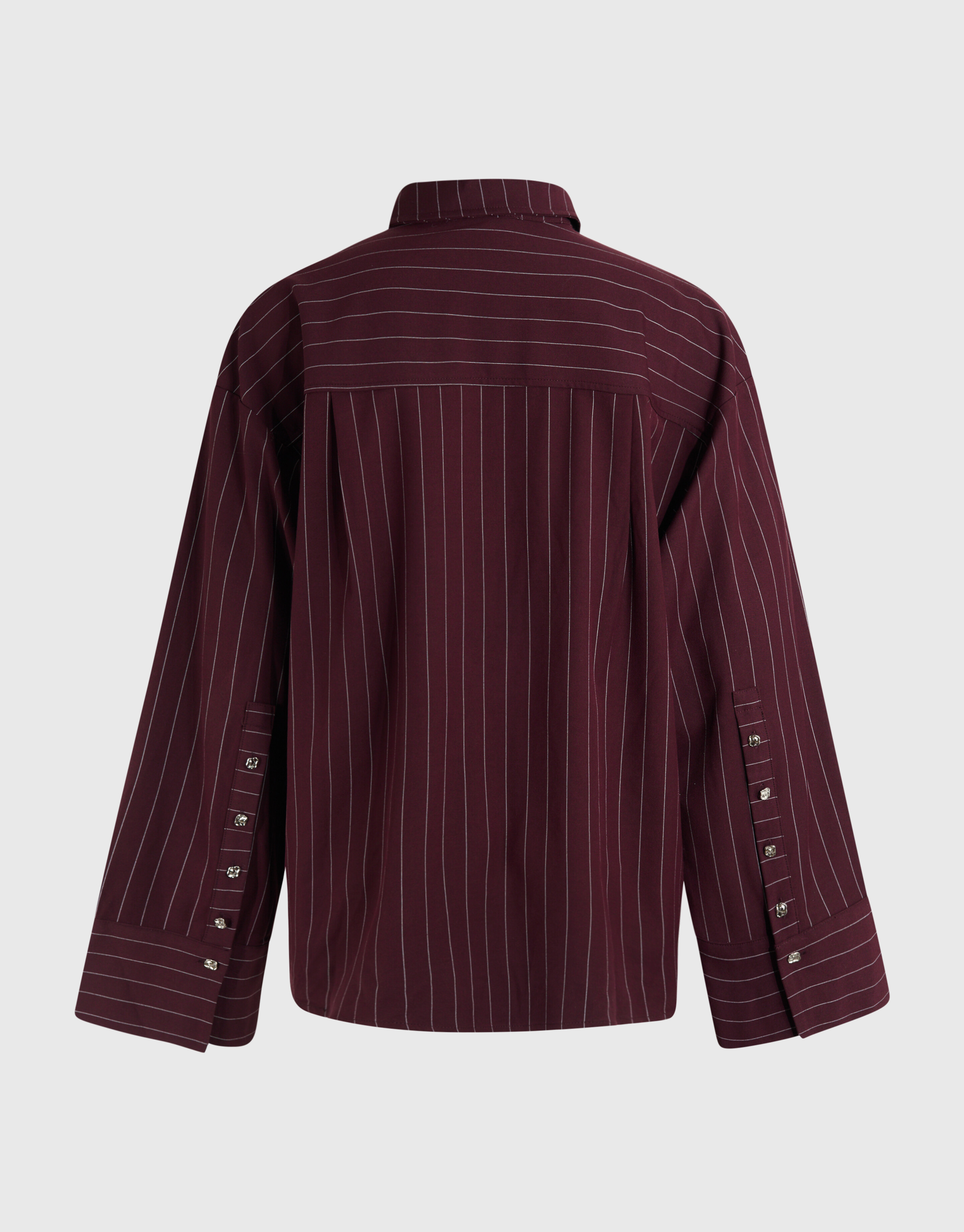 Übergroße Pinstripes Bluse Dunkelrot SHOEBY WOMEN