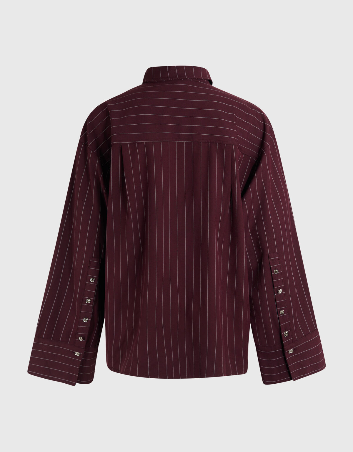 Übergroße Pinstripes Bluse Dunkelrot SHOEBY WOMEN