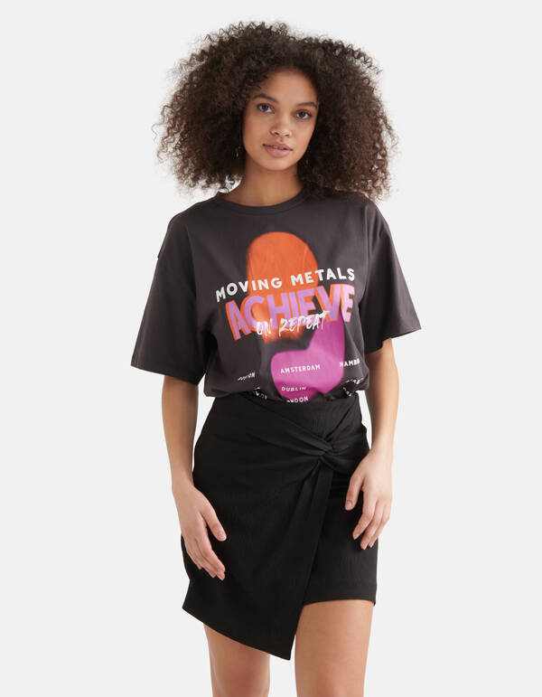 Artwork T-shirt Dunkelgrau SHOEBY WOMEN