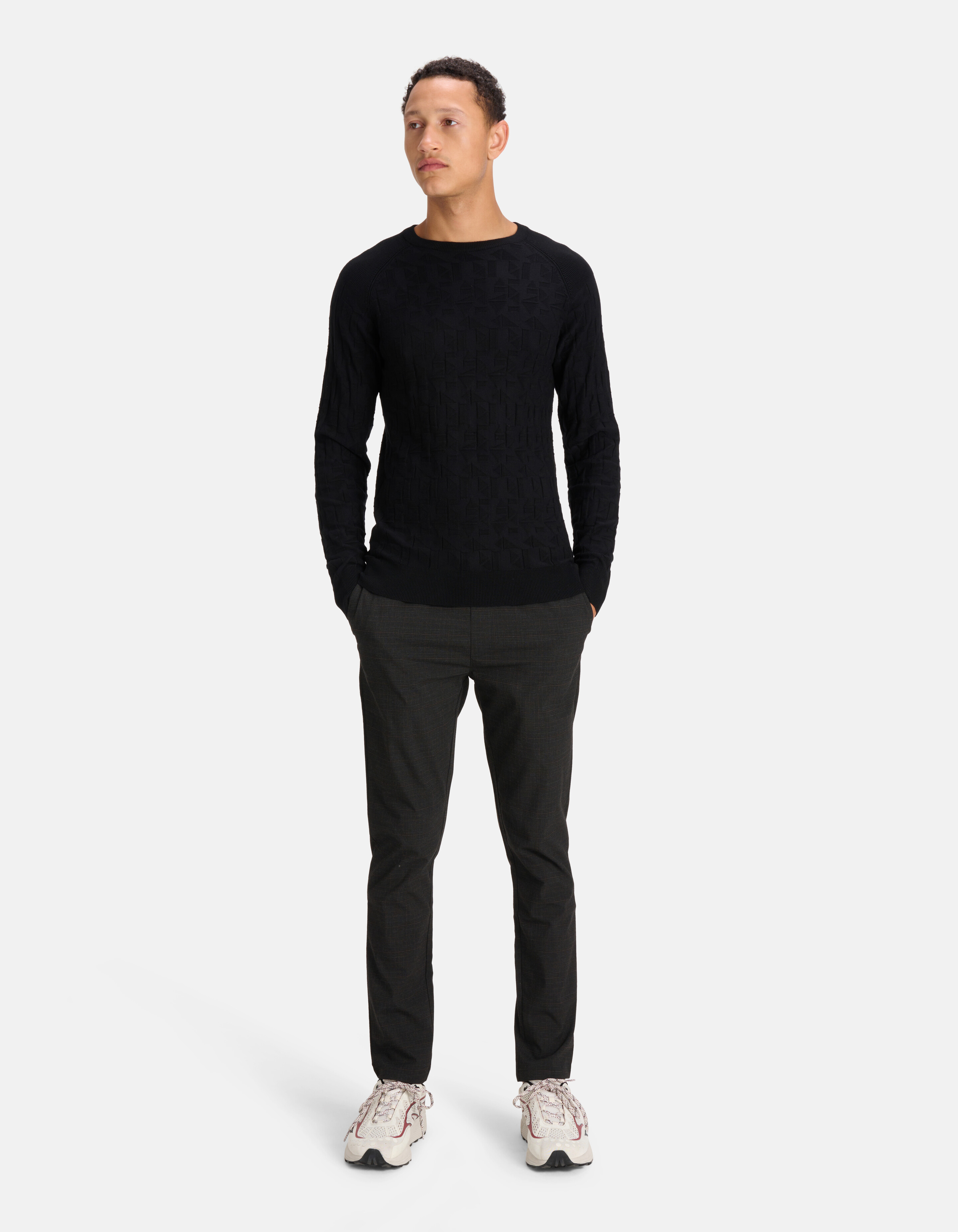 Strukturierter Pullover Schwarz SHOEBY MEN