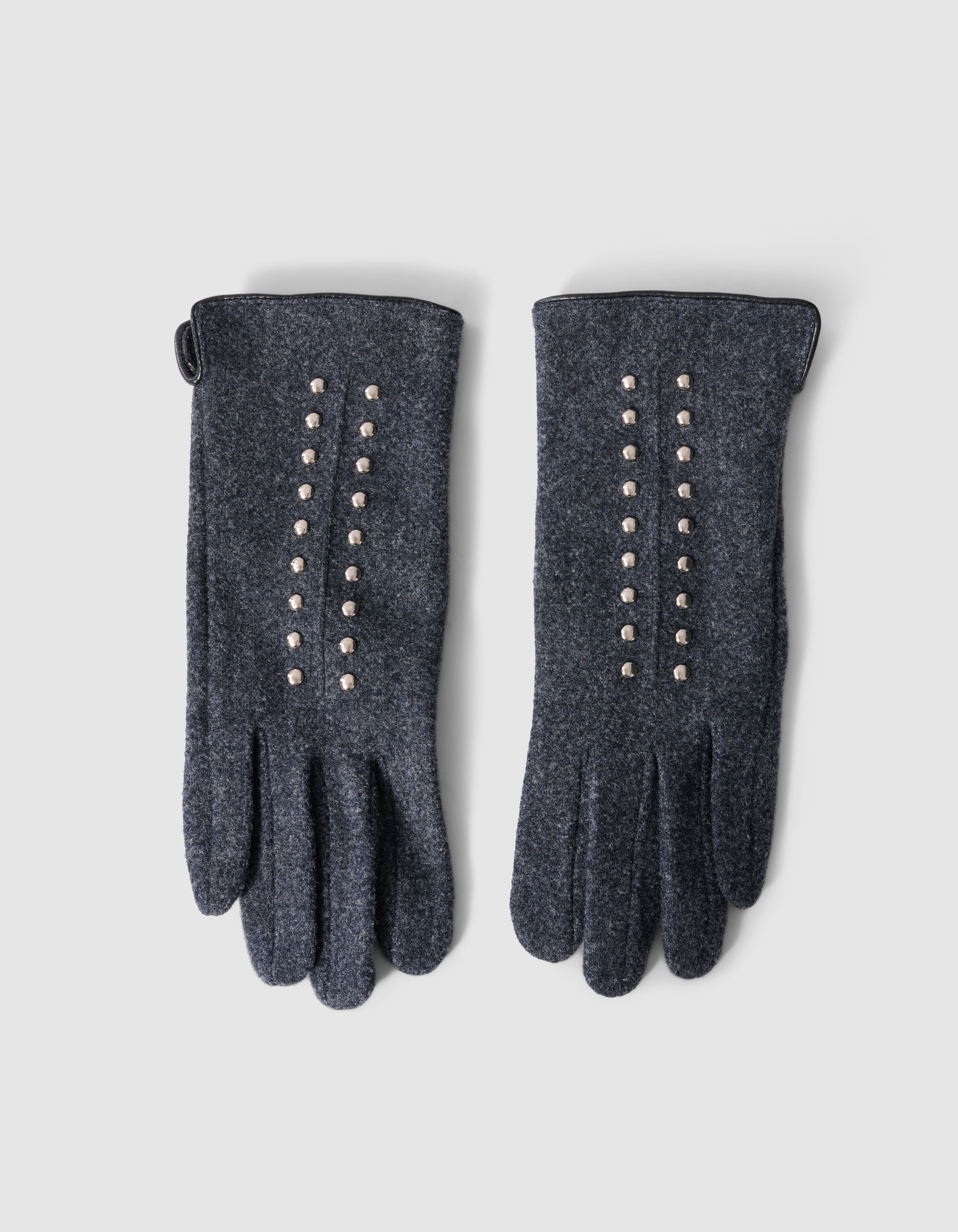Studded Handschuhe Dunkelgrau SHOEBY ACCESSOIRES