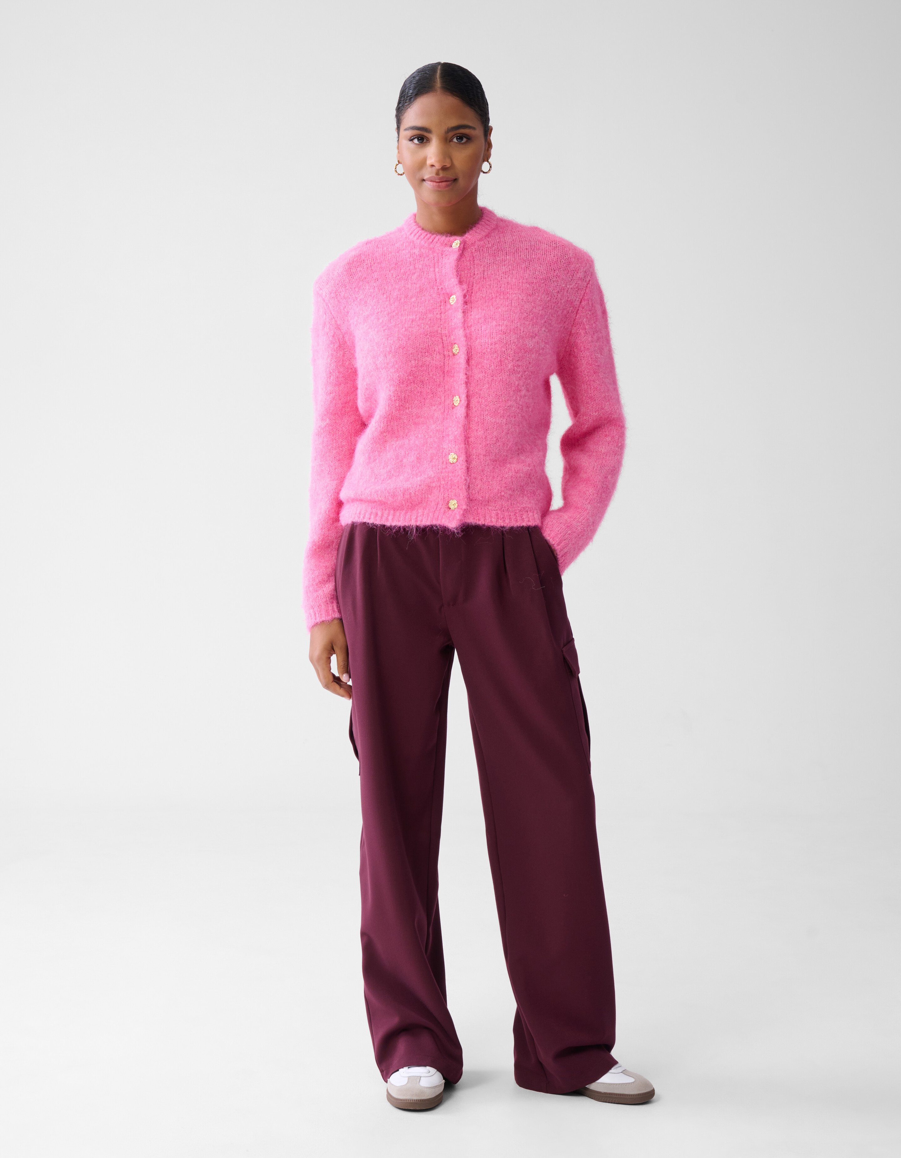 Cargohose mit weitem Bein Bordeaux SHOEBY WOMEN