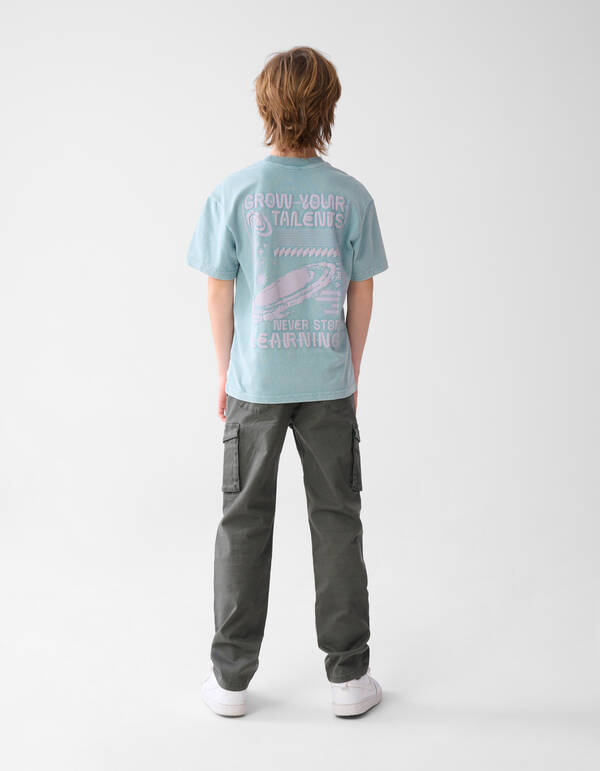 Straight Fit Cargohose Dunkelgrau SHOEBY BOYS