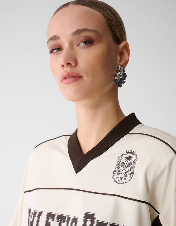 Sportliches Langarmshirt Gebrochen Wei&szlig; SHOEBY WOMEN