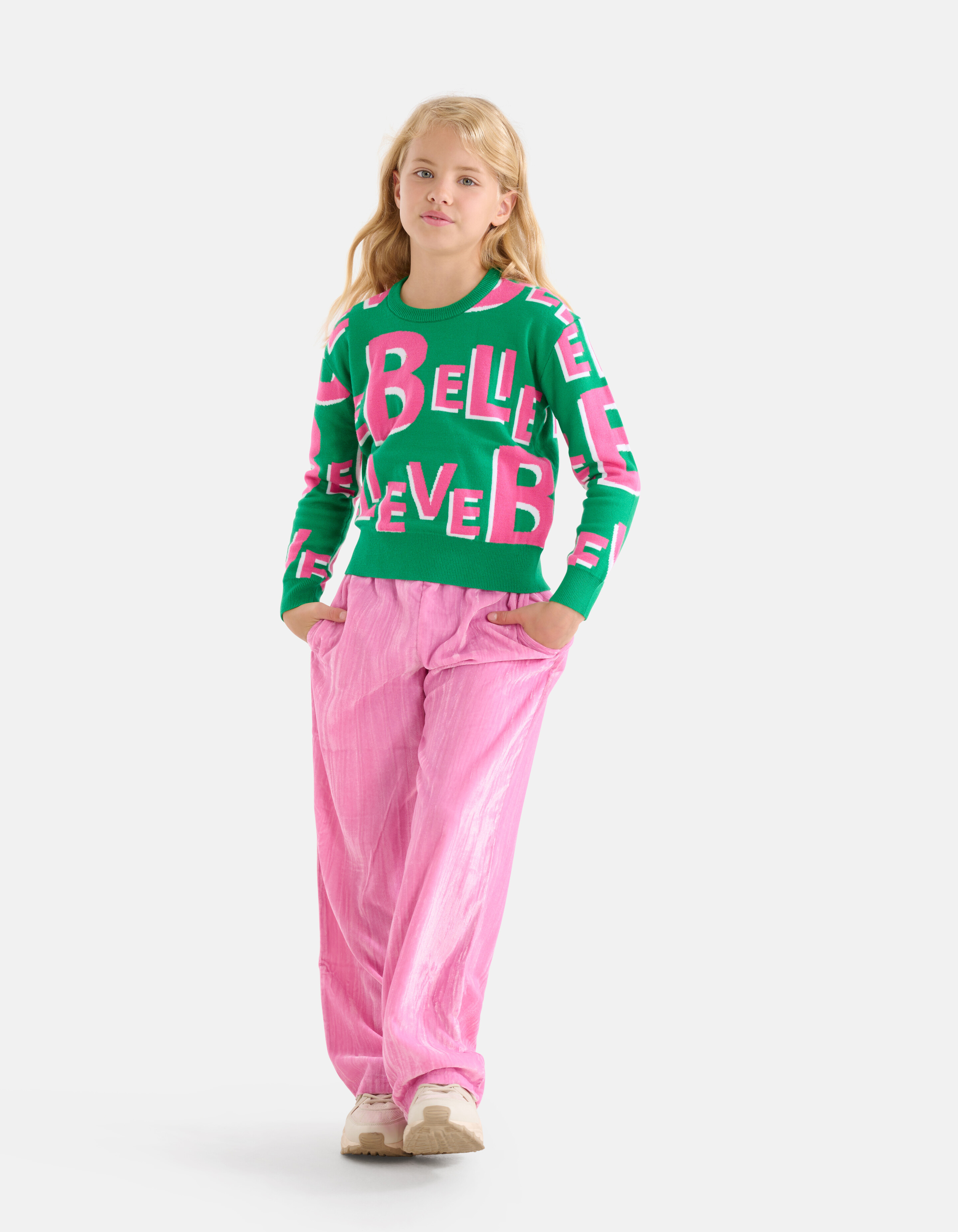 Bedruckter Pullover Grün SHOEBY GIRLS