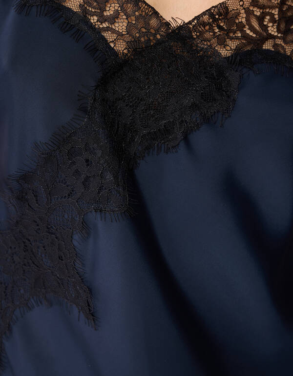 Asymmetrische Kanten Mini Kleid Dunkelblau SHOEBY WOMEN