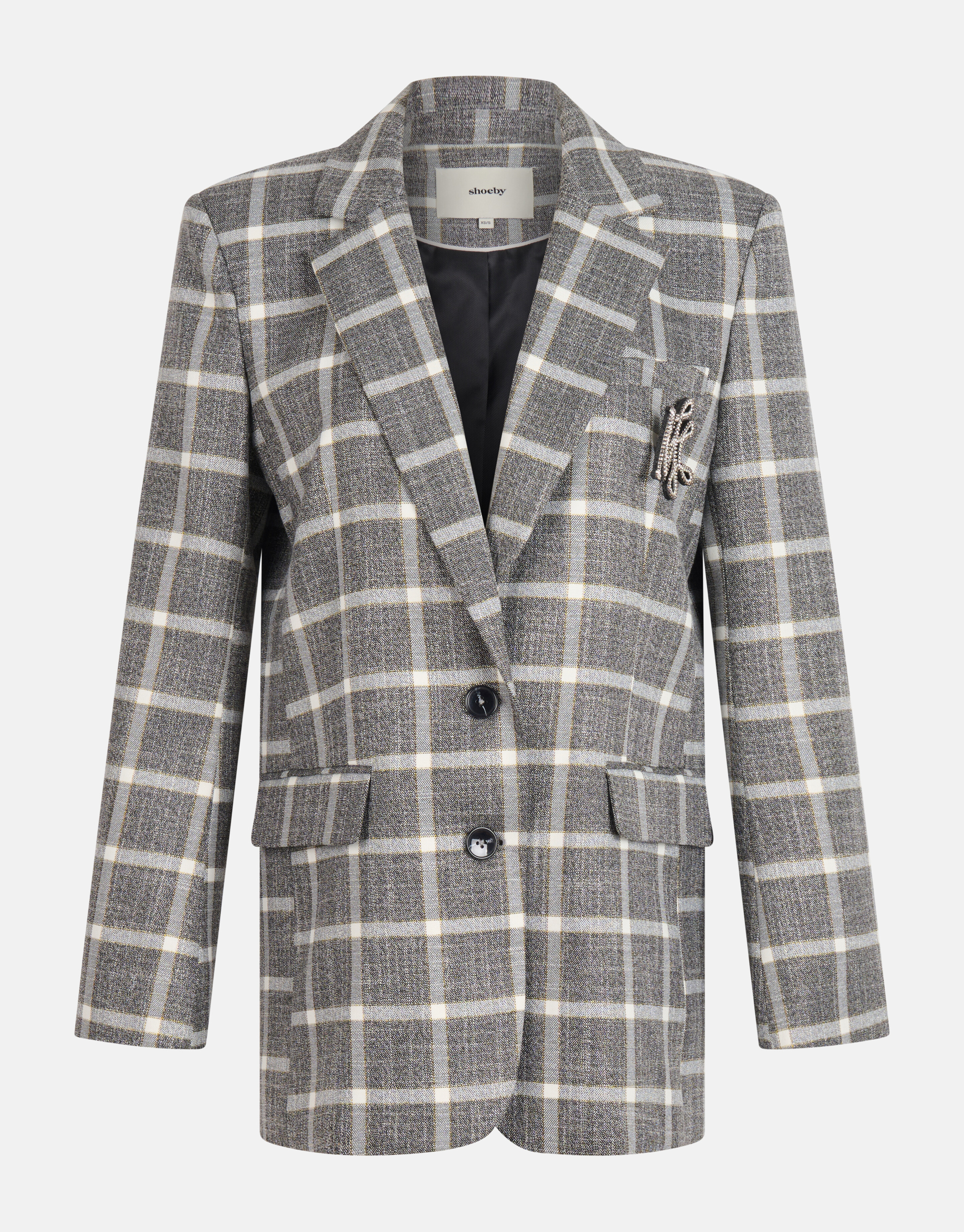 Karierter Blazer Grau von Mieke SHOEBY WOMEN