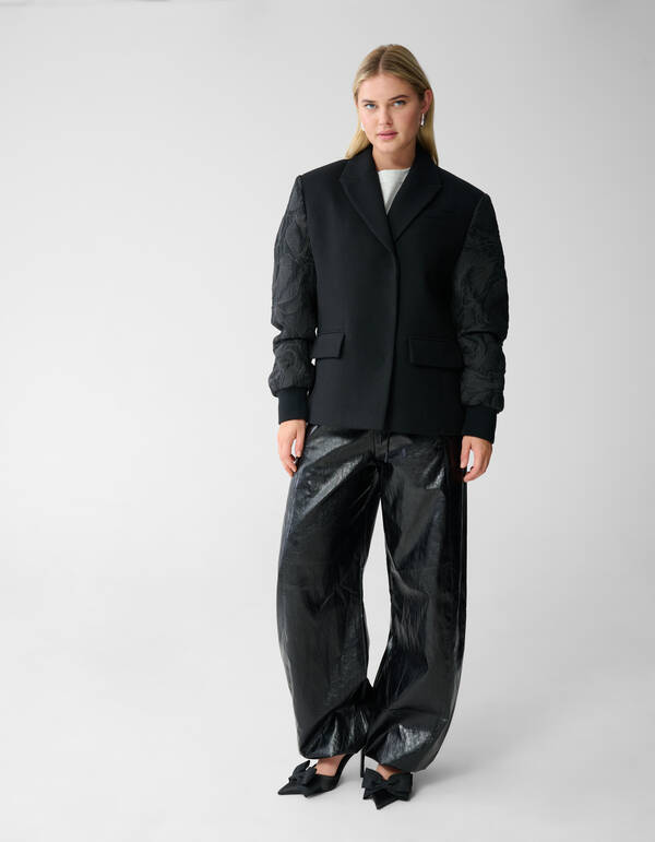 Kurze Mischjacke Schwarz SHOEBY WOMEN