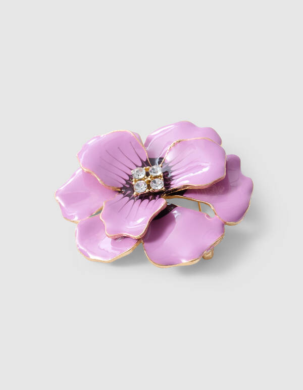 Strass Blumenbrosche Lila SHOEBY ACCESSOIRES