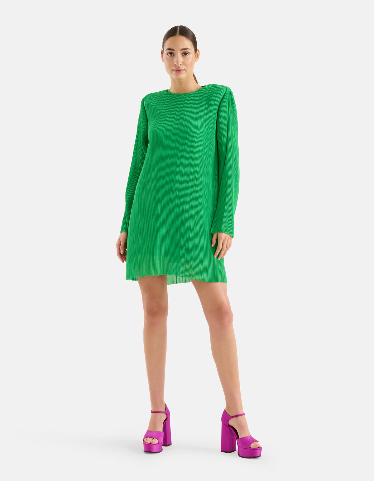 Plissee-Kleid Grün SHOEBY WOMEN