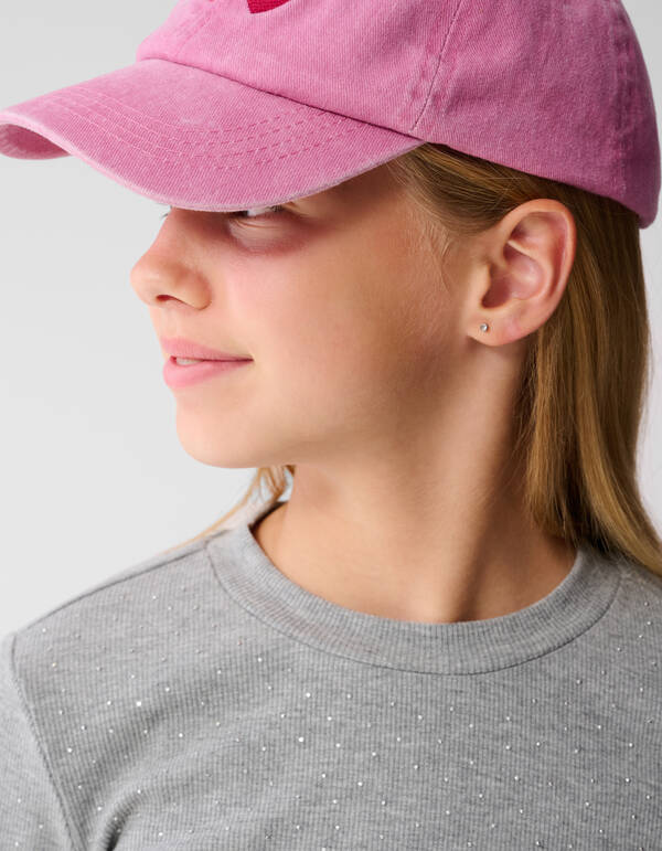 Strass Longsleeve Top Hellgrau SHOEBY GIRLS