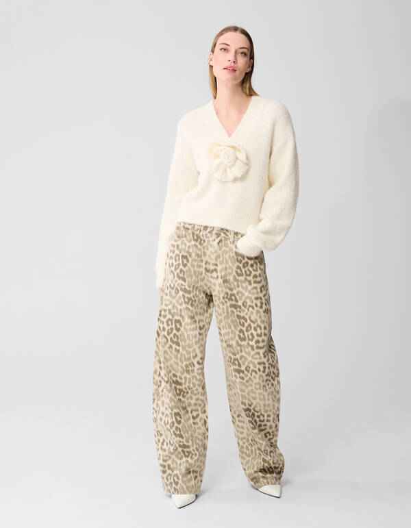 Blumenpullover in Off-White SHOEBY WOMEN