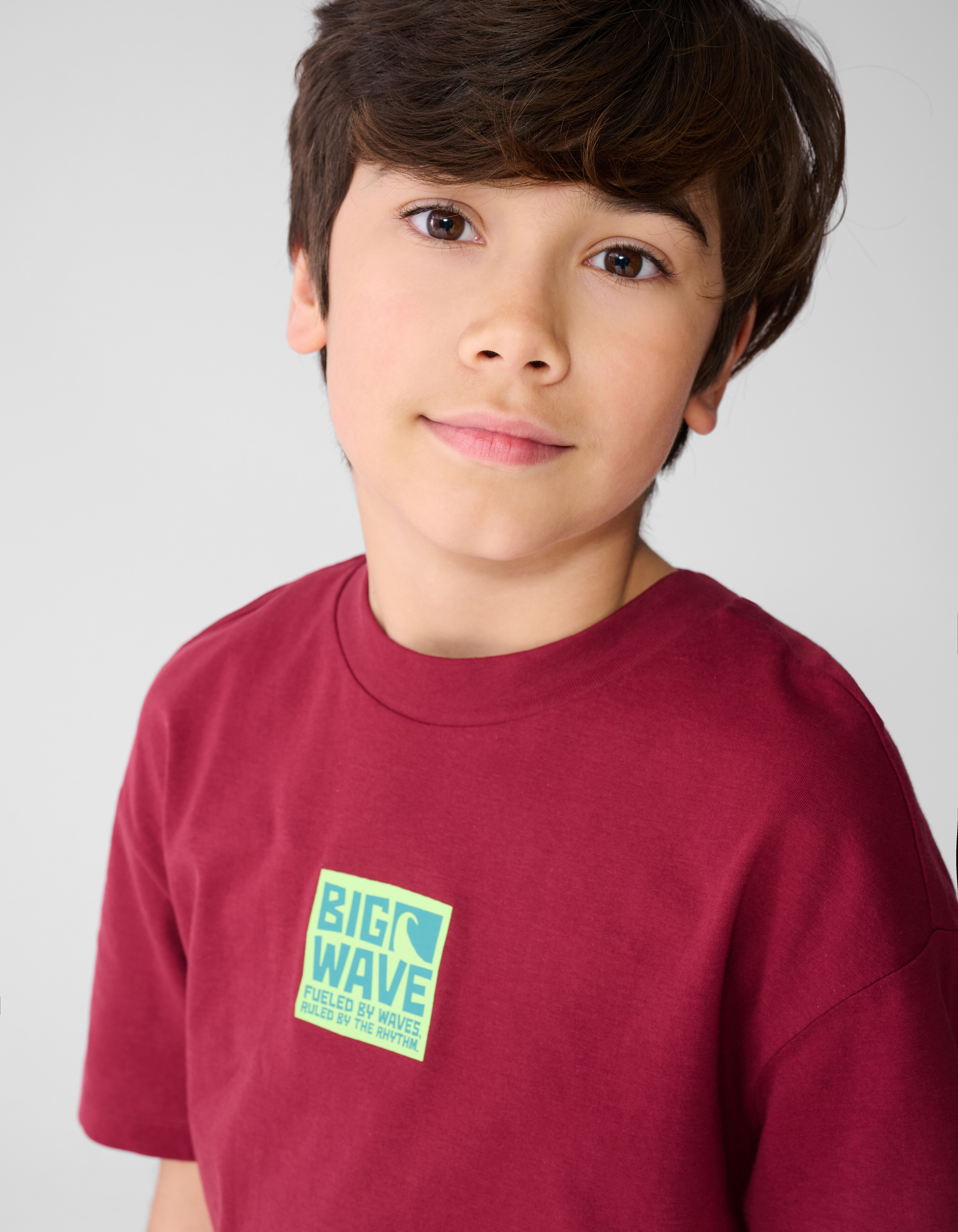 Big Wave Artwork T-Shirt Dunkelrot SHOEBY BOYS