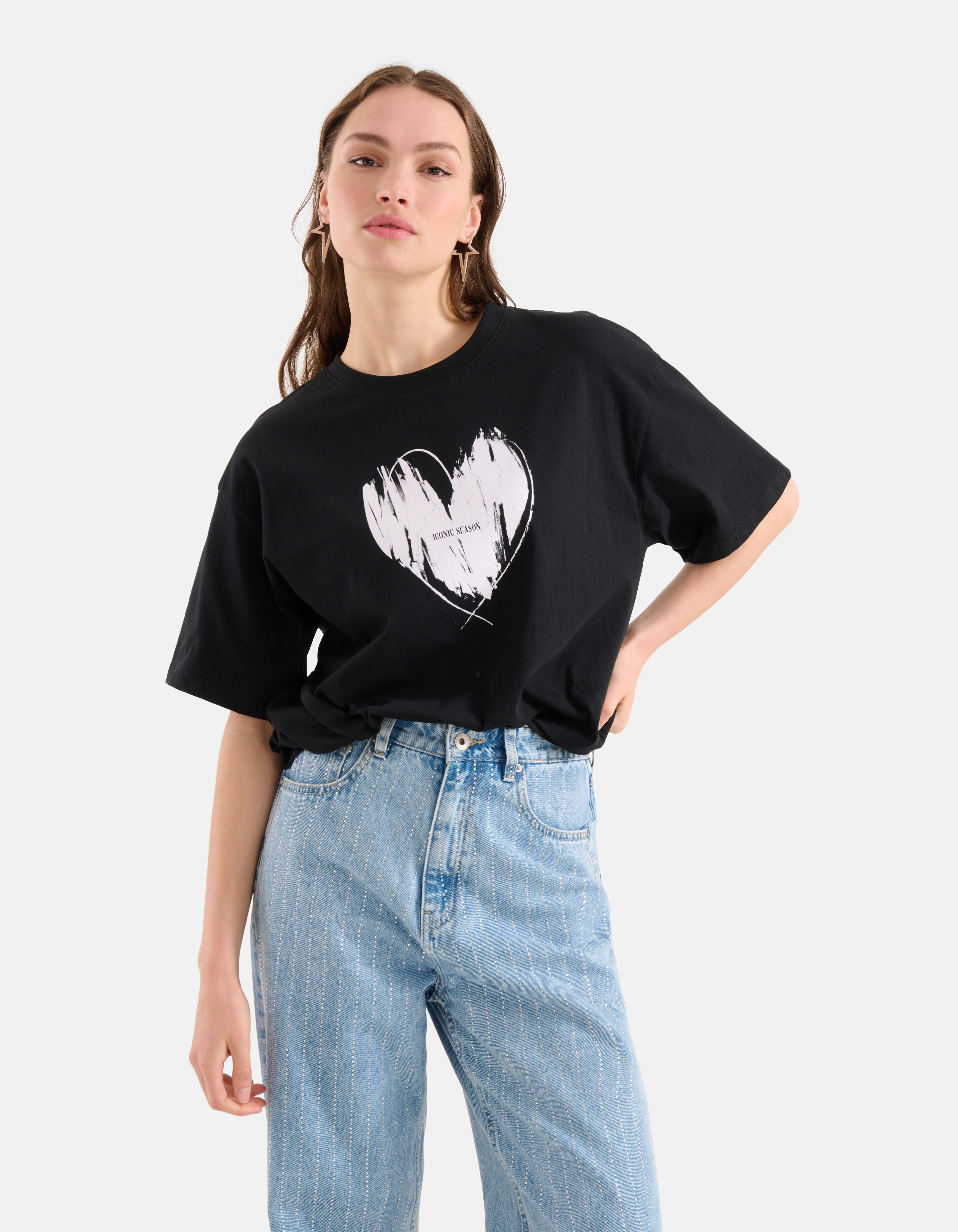 Artwork T-shirt Schwarz SHOEBY WOMEN