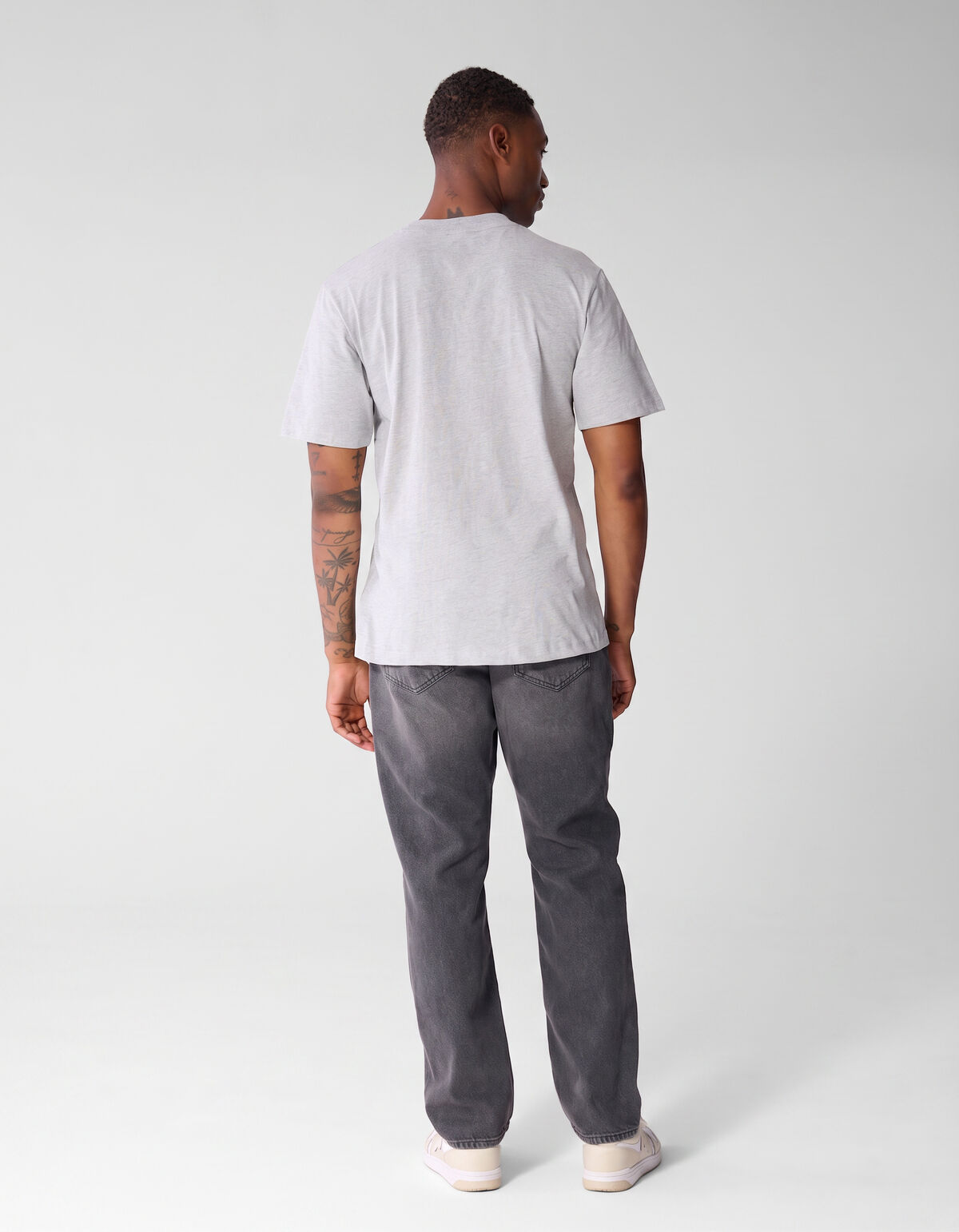 Diagonal-T-Shirt Hellgrau SHOEBY MEN