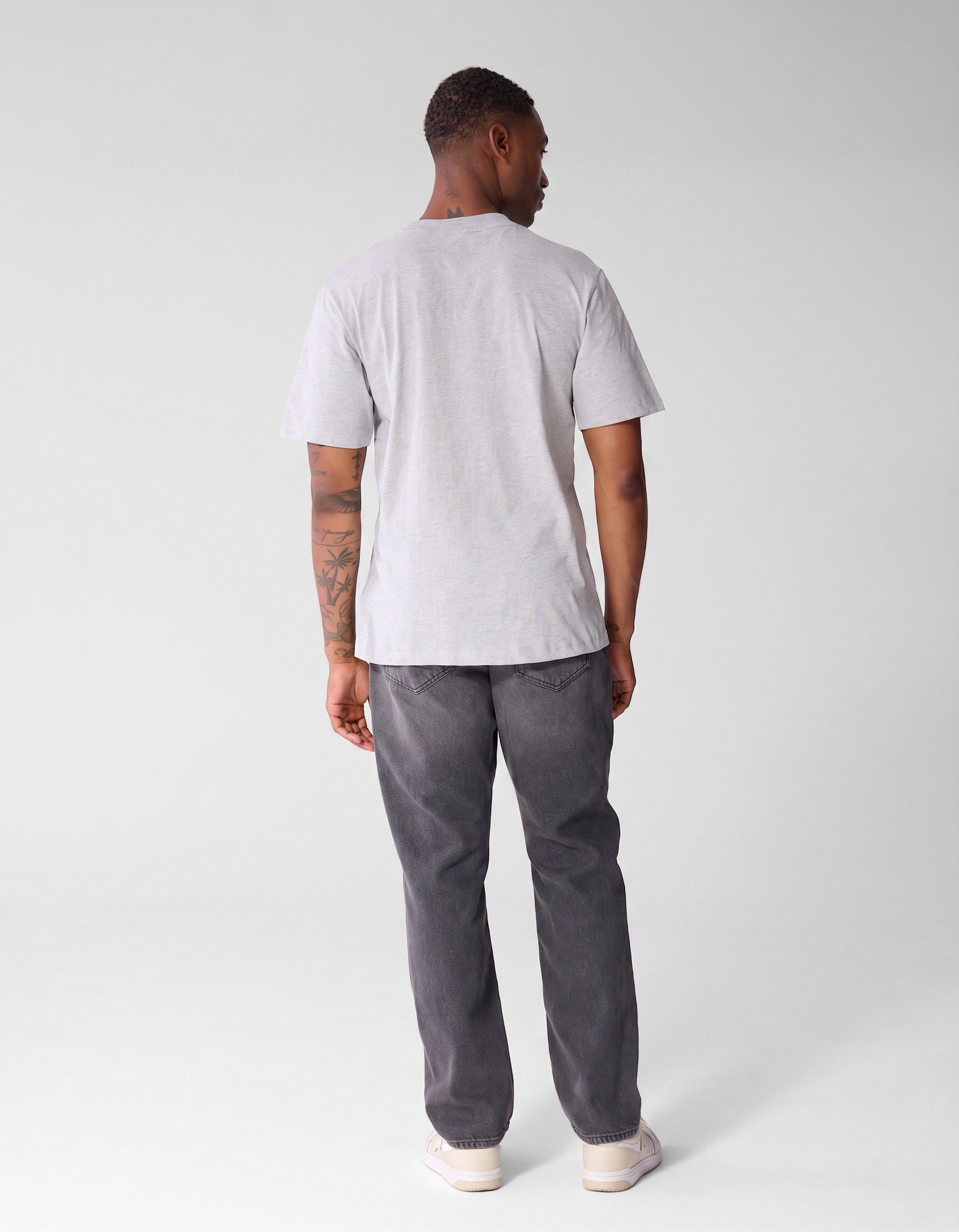 Diagonal-T-Shirt Hellgrau SHOEBY MEN