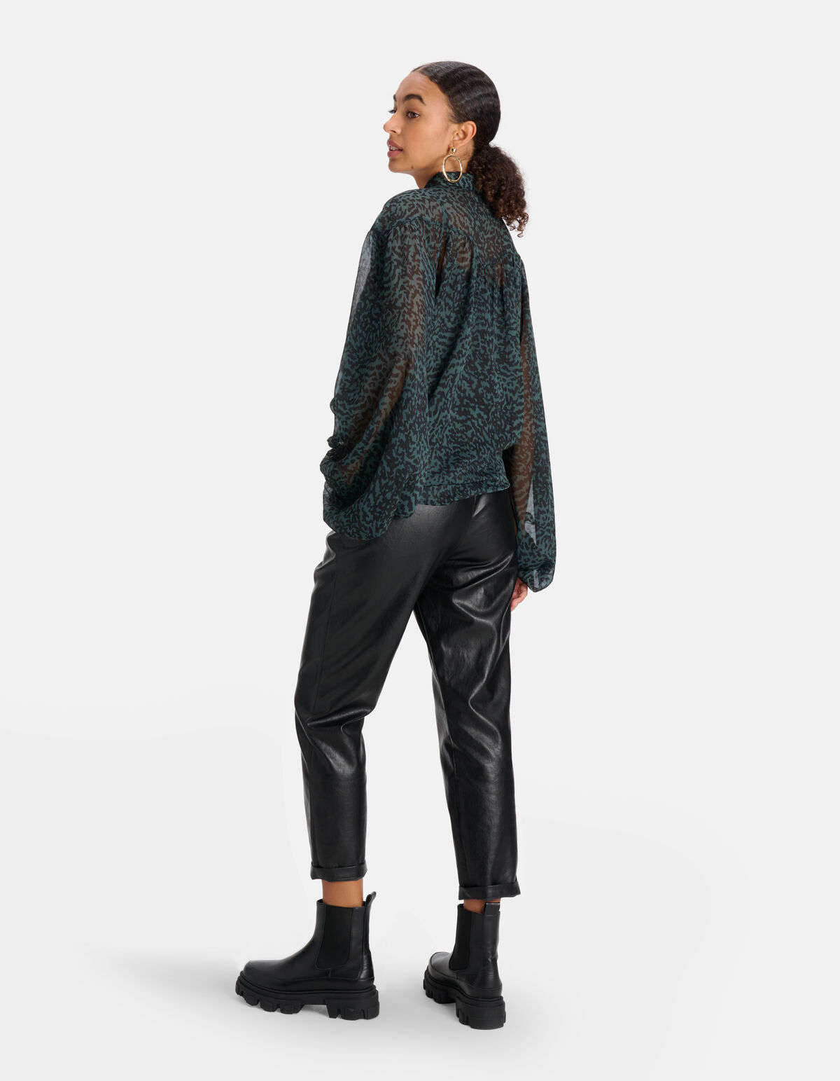 Chiffonbluse Dunkelgrün SHOEBY WOMEN