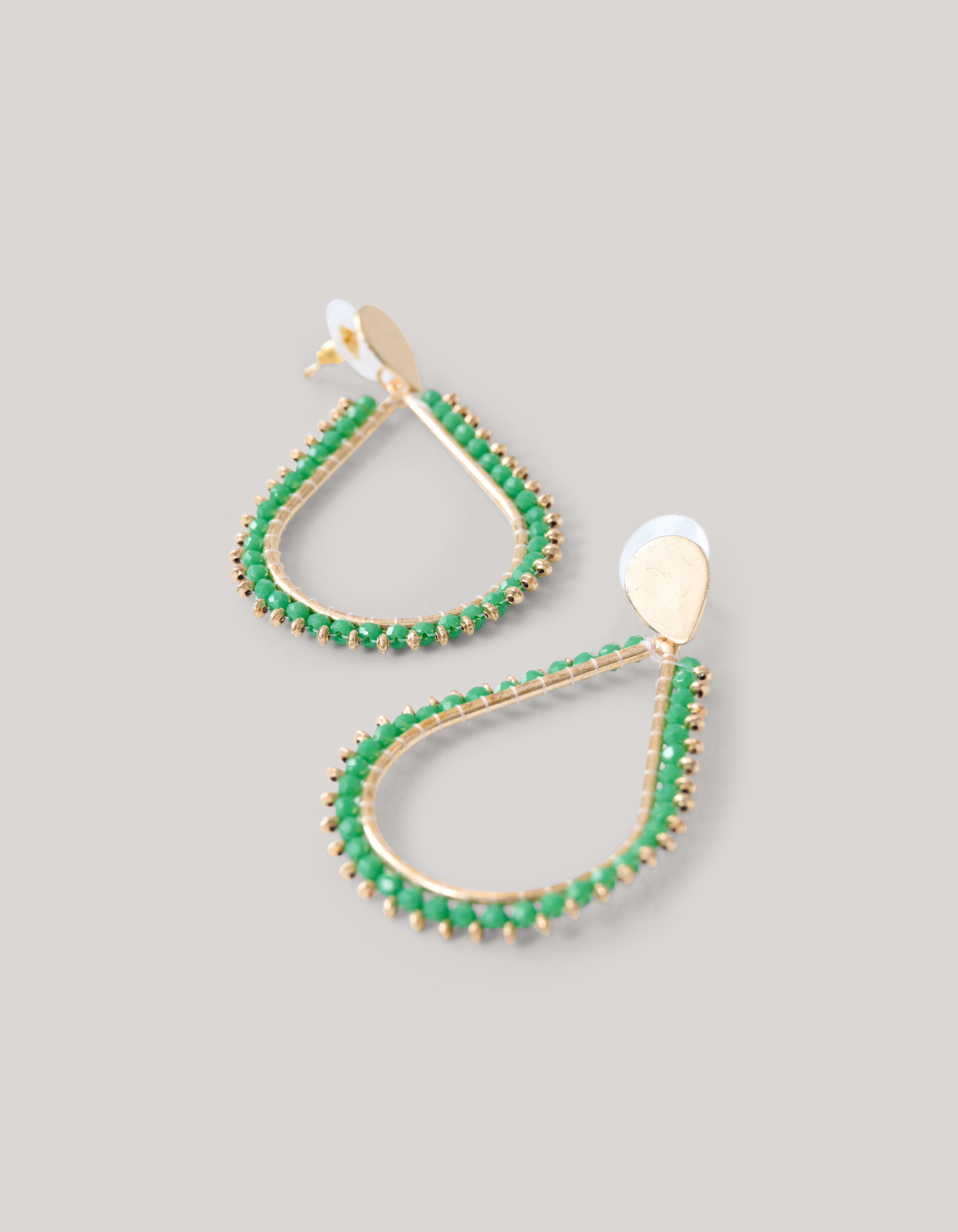 Perlen Tropfen Ohrringe Grün SHOEBY ACCESSOIRES