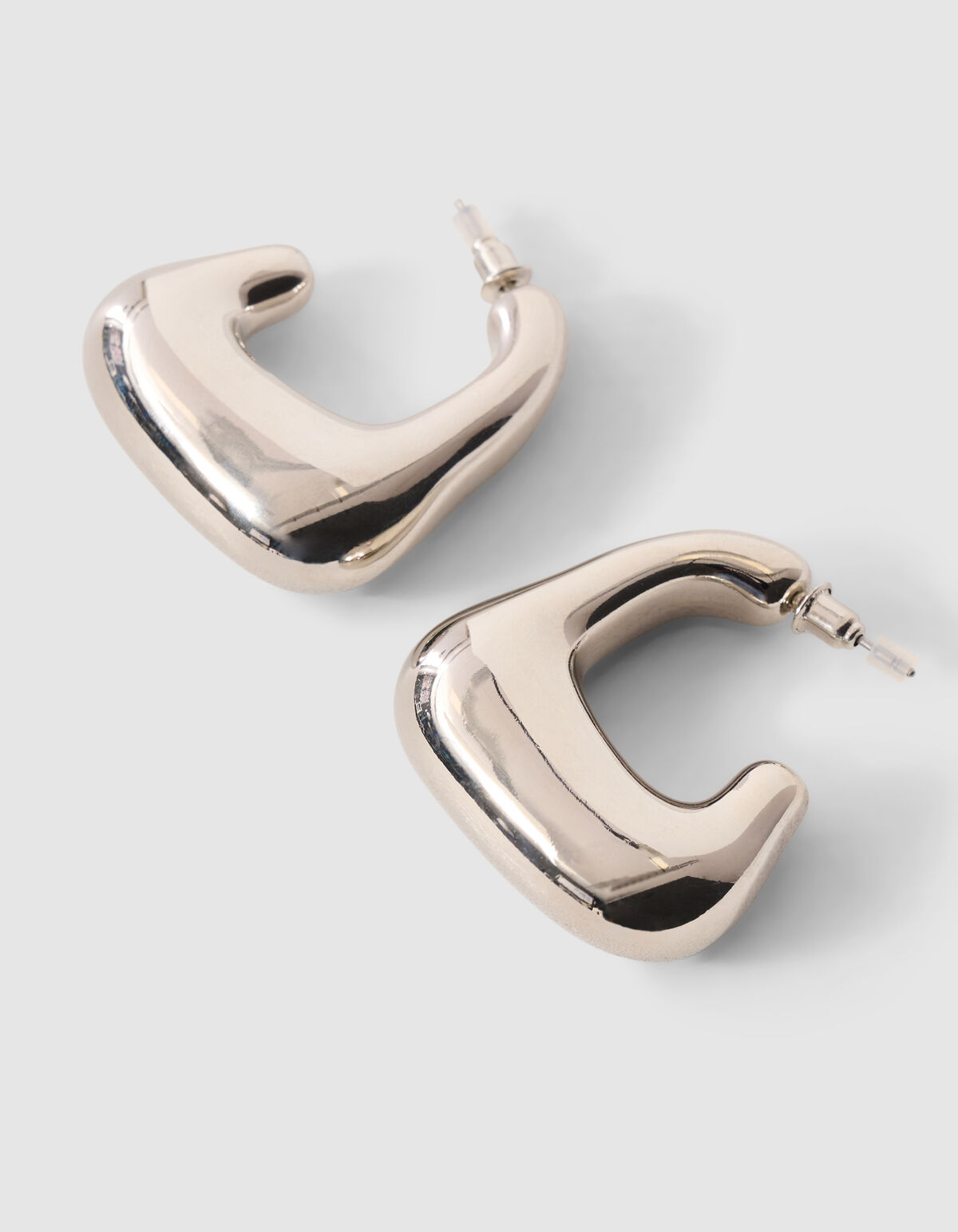 Massive Creolen Ohrringe Silber SHOEBY ACCESSOIRES