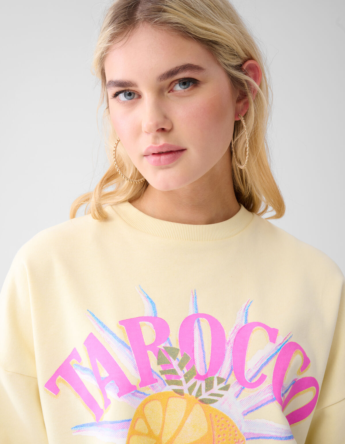 Tarocco Artwork Pullover Hellgelb SHOEBY WOMEN