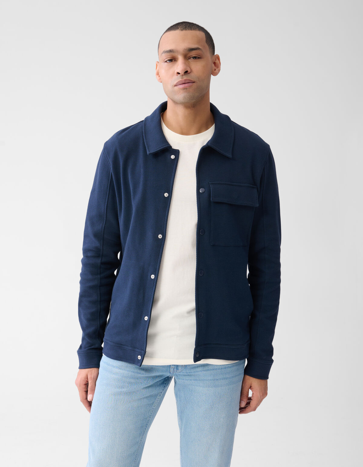 Piqu&eacute;-Jacke Dunkelblau SHOEBY MEN